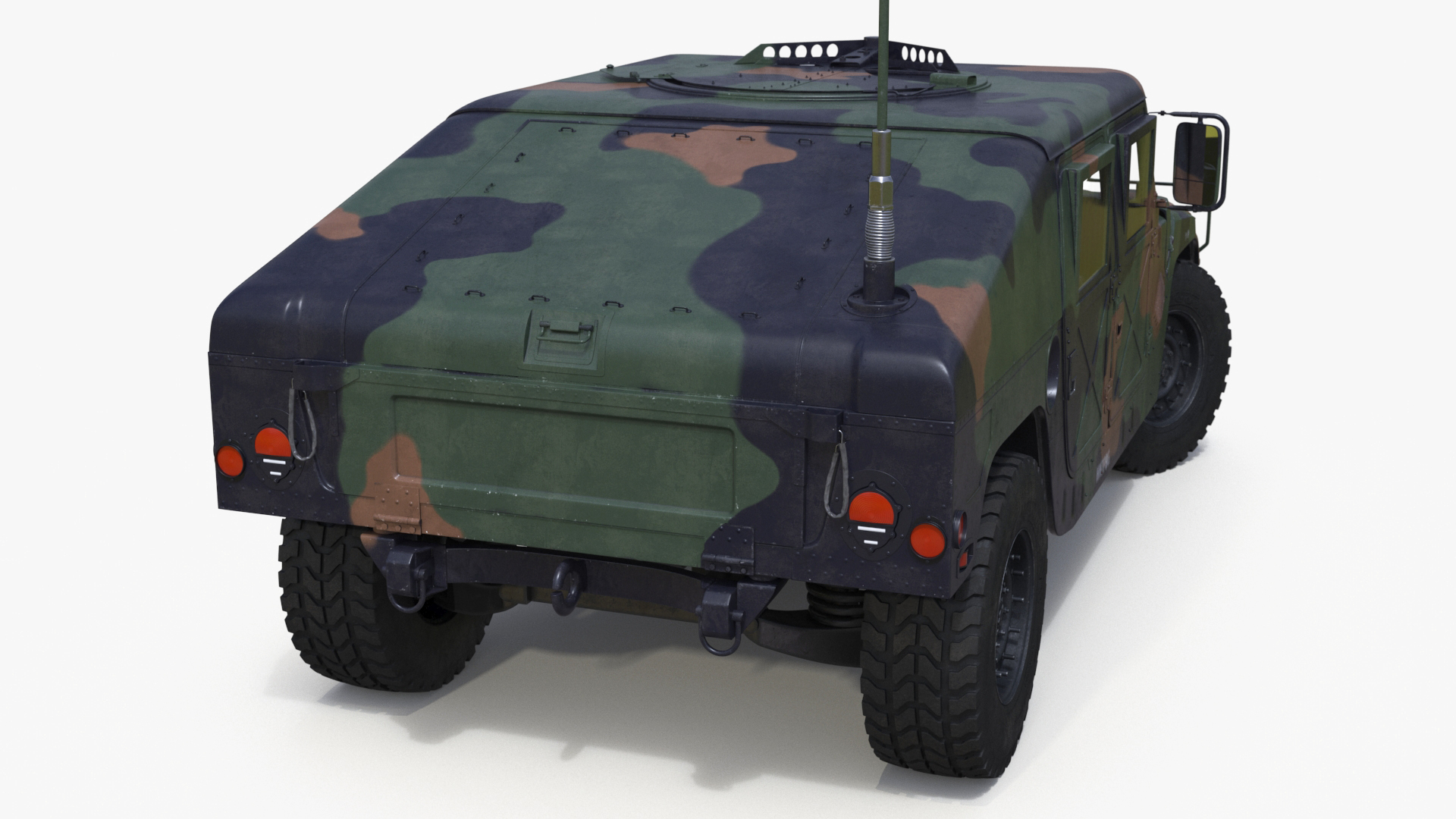 Military Off Road Utility Vehicle Humvee Rigged 3D