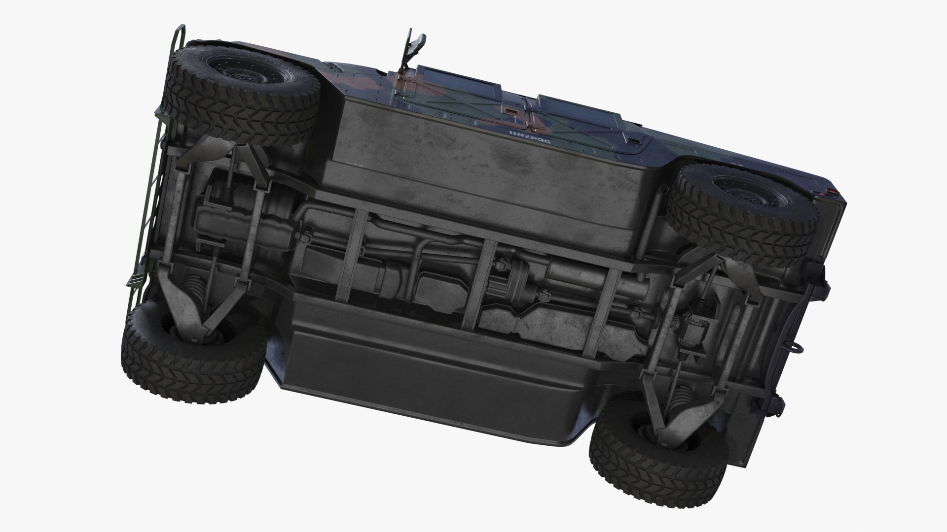 Military Off Road Utility Vehicle Humvee Rigged 3D