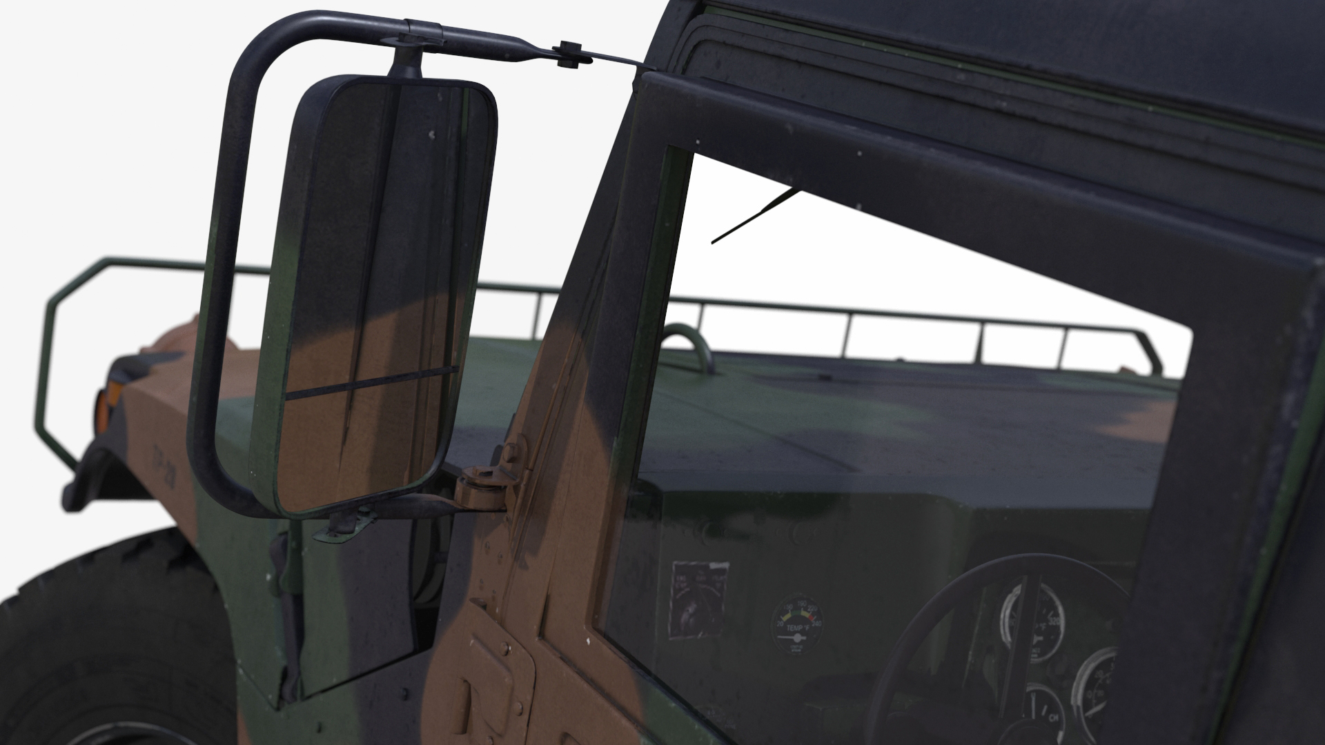 Military Off Road Utility Vehicle Humvee Rigged 3D