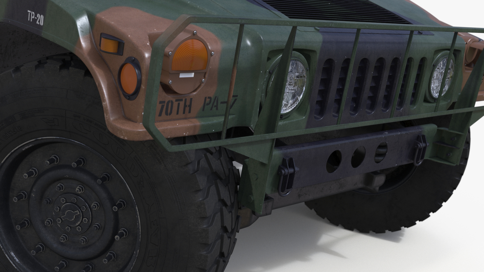 Military Off Road Utility Vehicle Humvee Rigged 3D