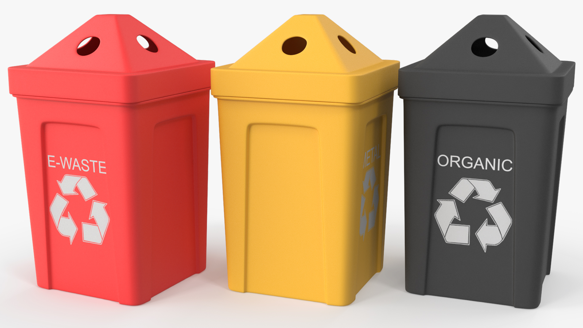 Recycling Waste Bin Multicolor Set - view 5