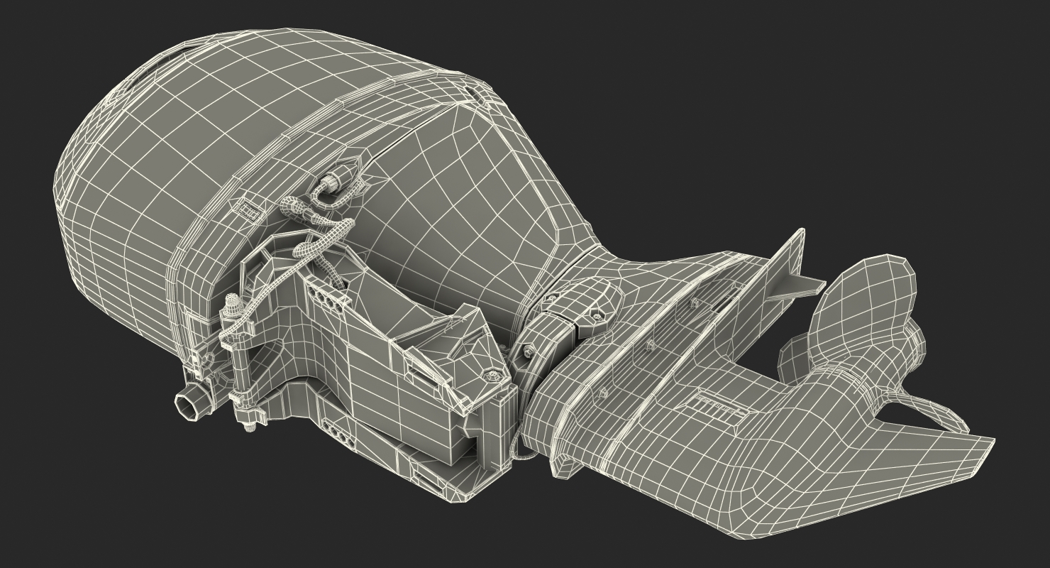 3D Outboard Boat Engine Yamaha F80