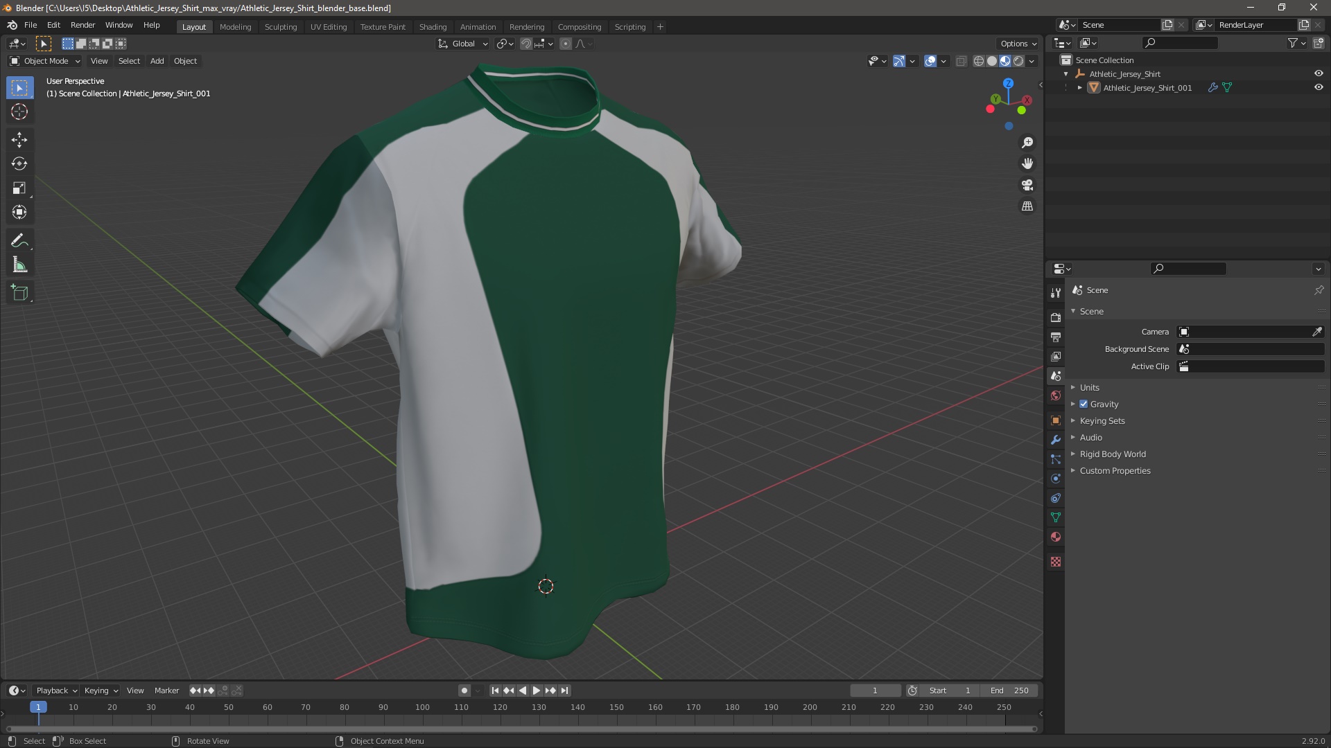 3D Athletic Jersey Shirt