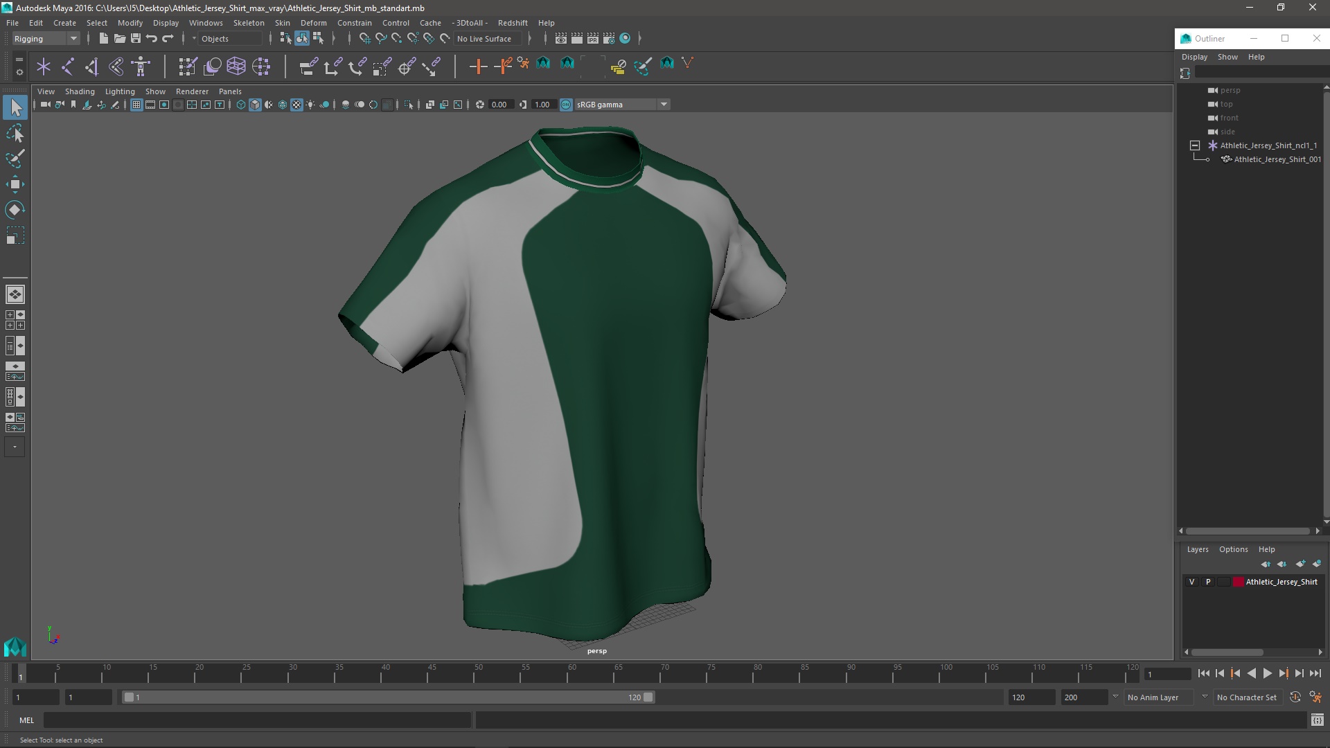 3D Athletic Jersey Shirt