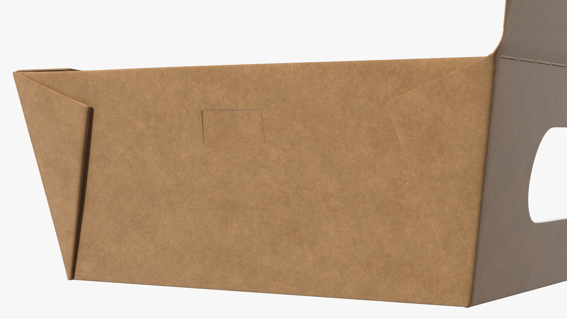 Opened Kraft Food Box with Window Small 3D model