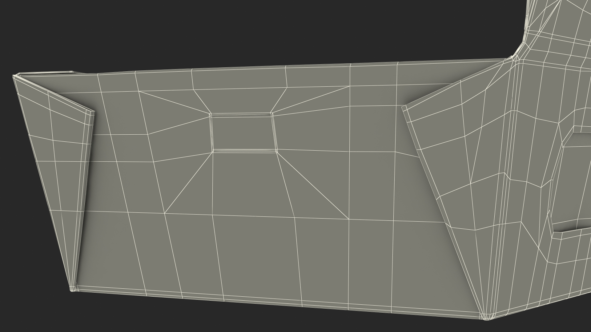 Opened Kraft Food Box with Window Small 3D model