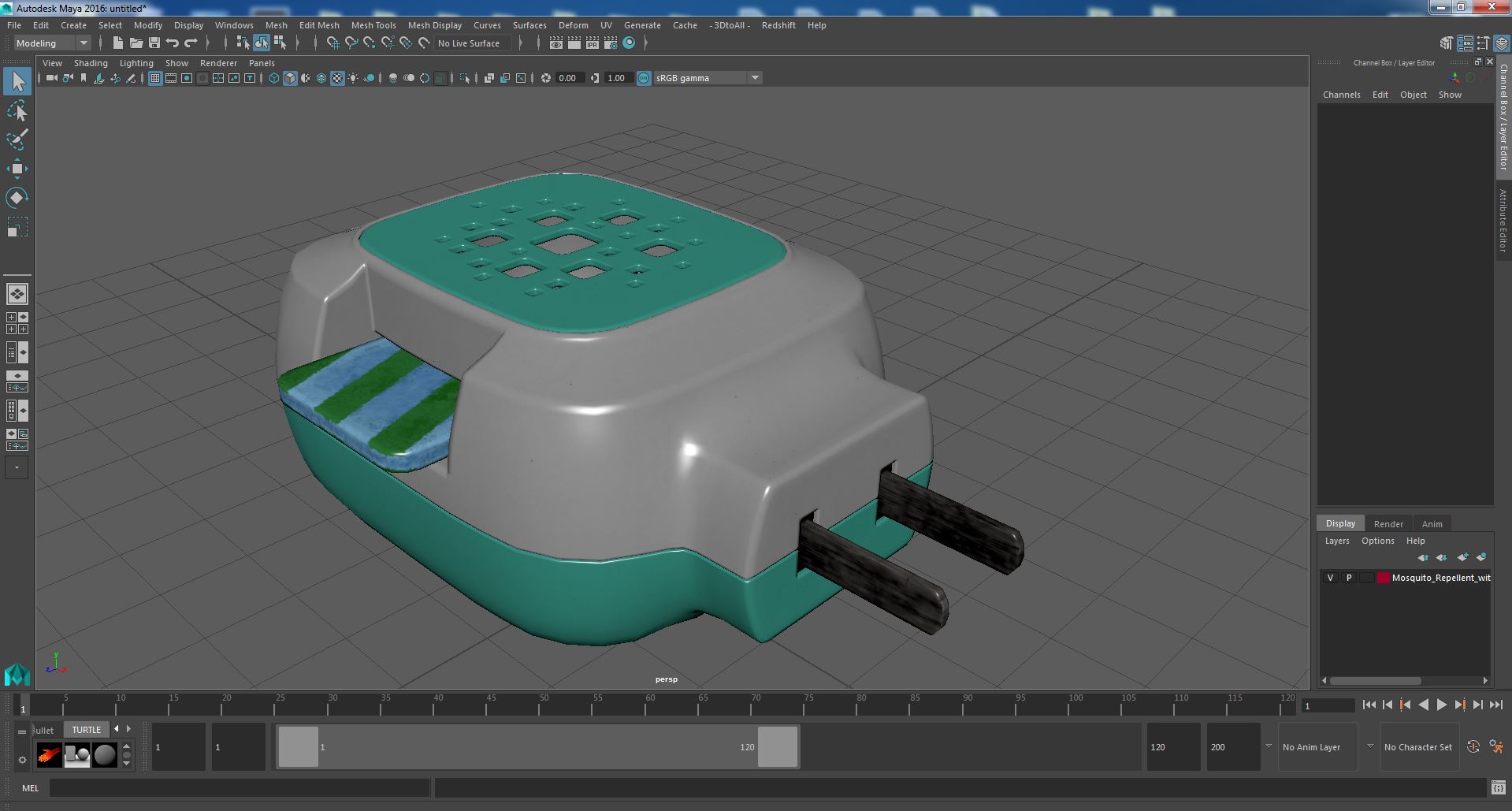 Mosquito Repellent with Tablets Green 3D