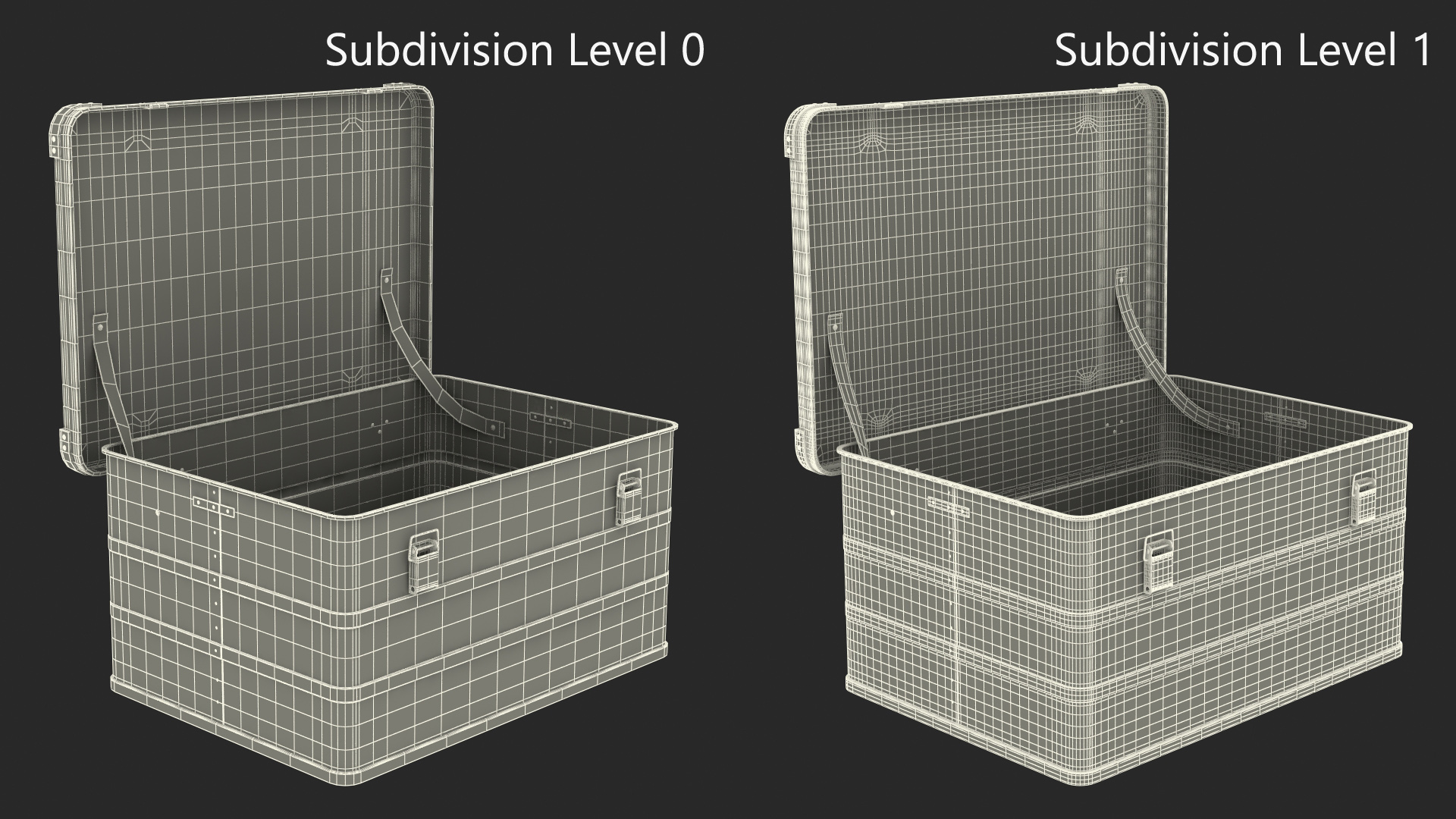 Aluminum Storage Box Swiss Link Large 3D