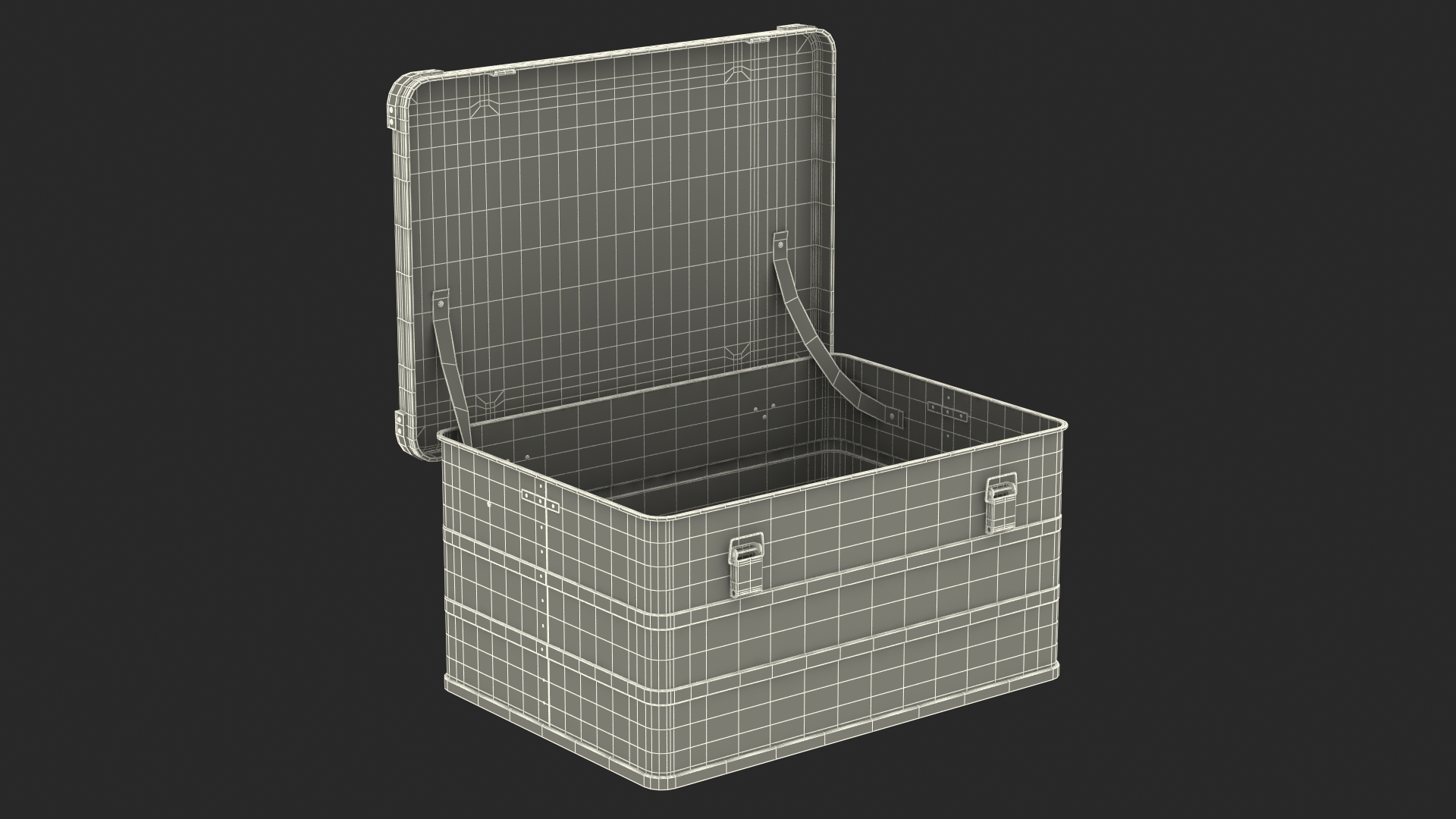 Aluminum Storage Box Swiss Link Large 3D