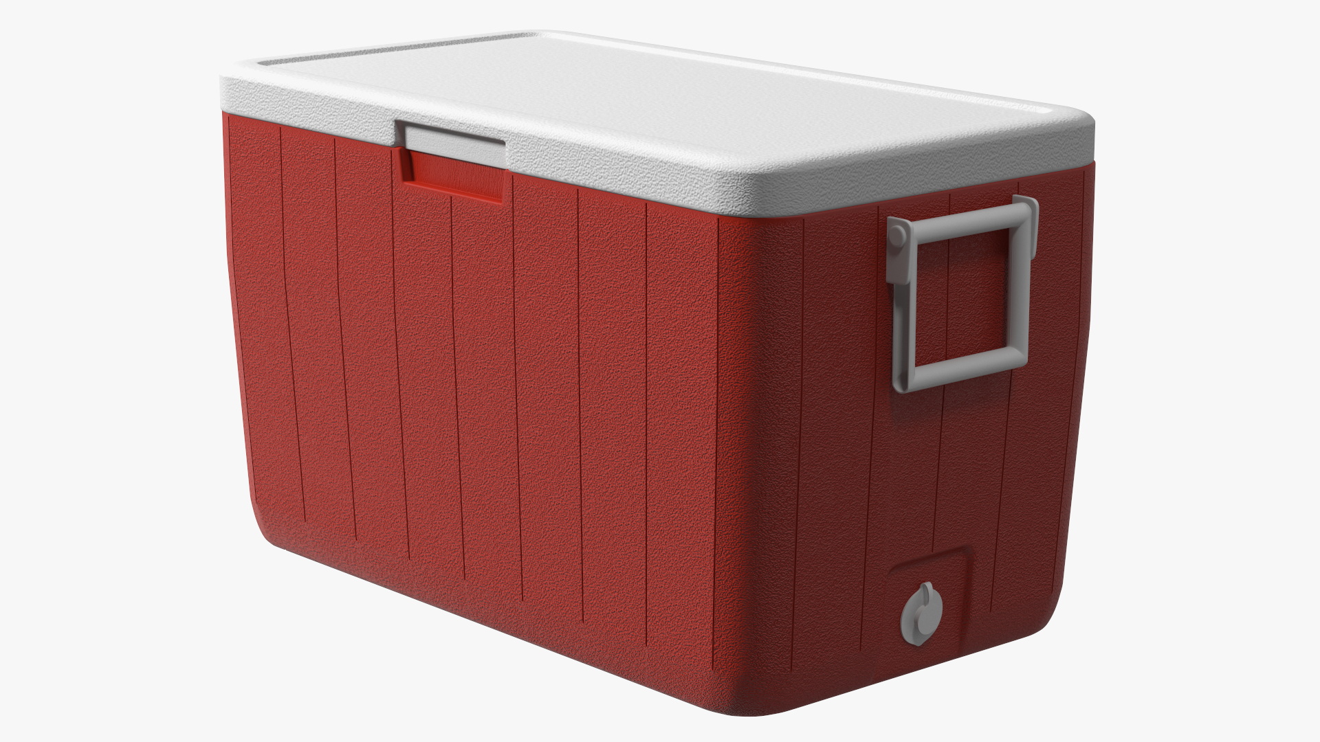 3D model 48-Quart Cooler Red with Ice and Bottles