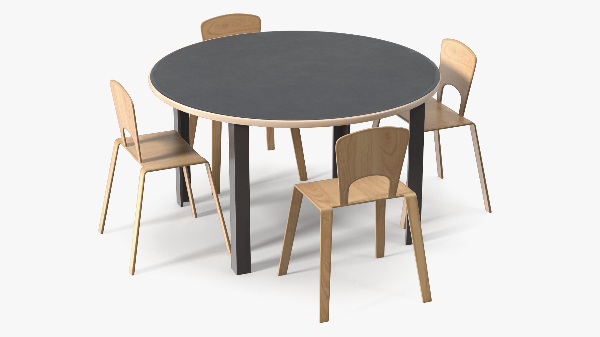 Round Library Table 3D model
