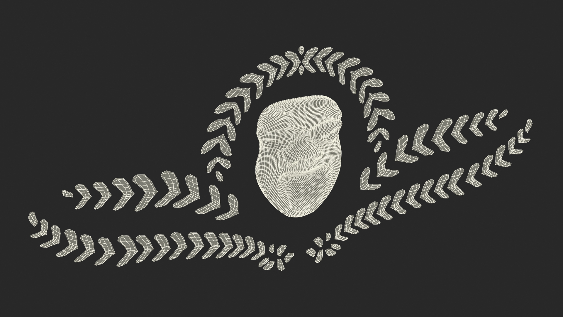 Theatrical Laurel Mask 3D
