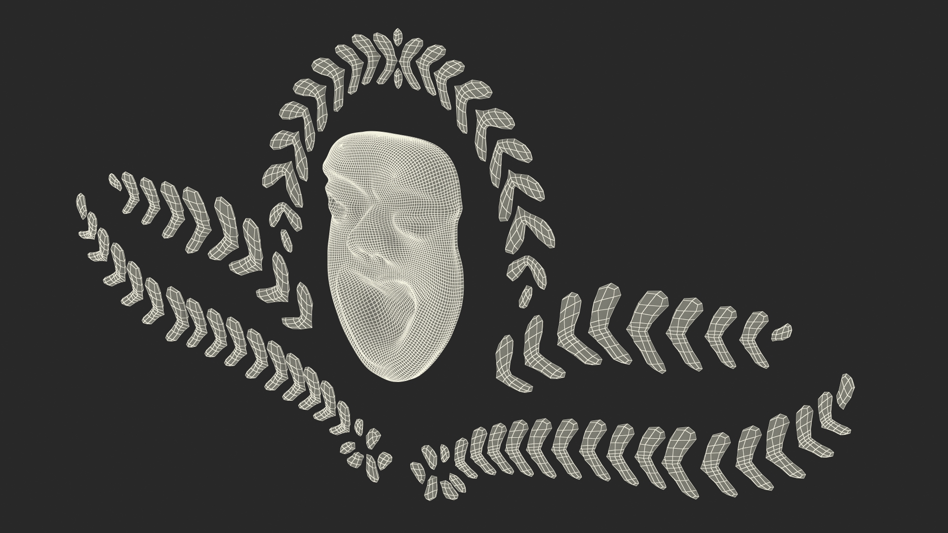 Theatrical Laurel Mask 3D