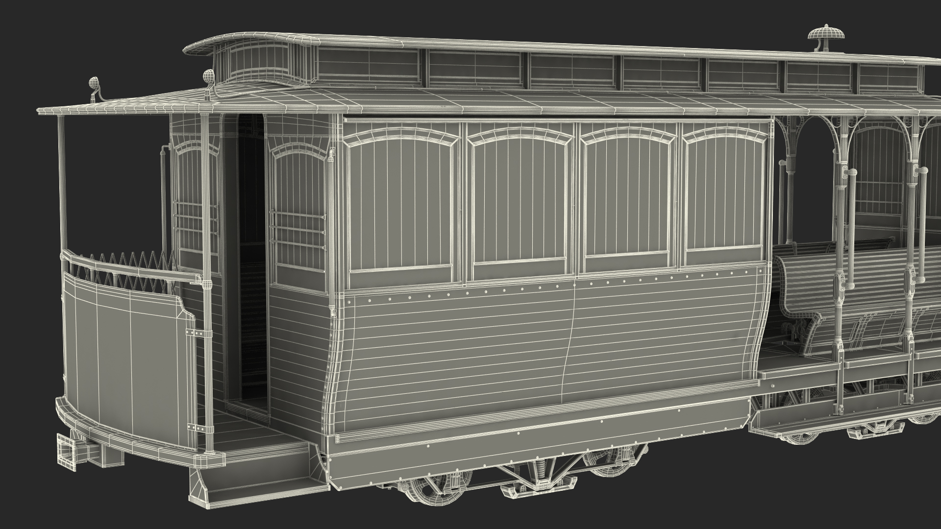 Vintage Cable Car 3D