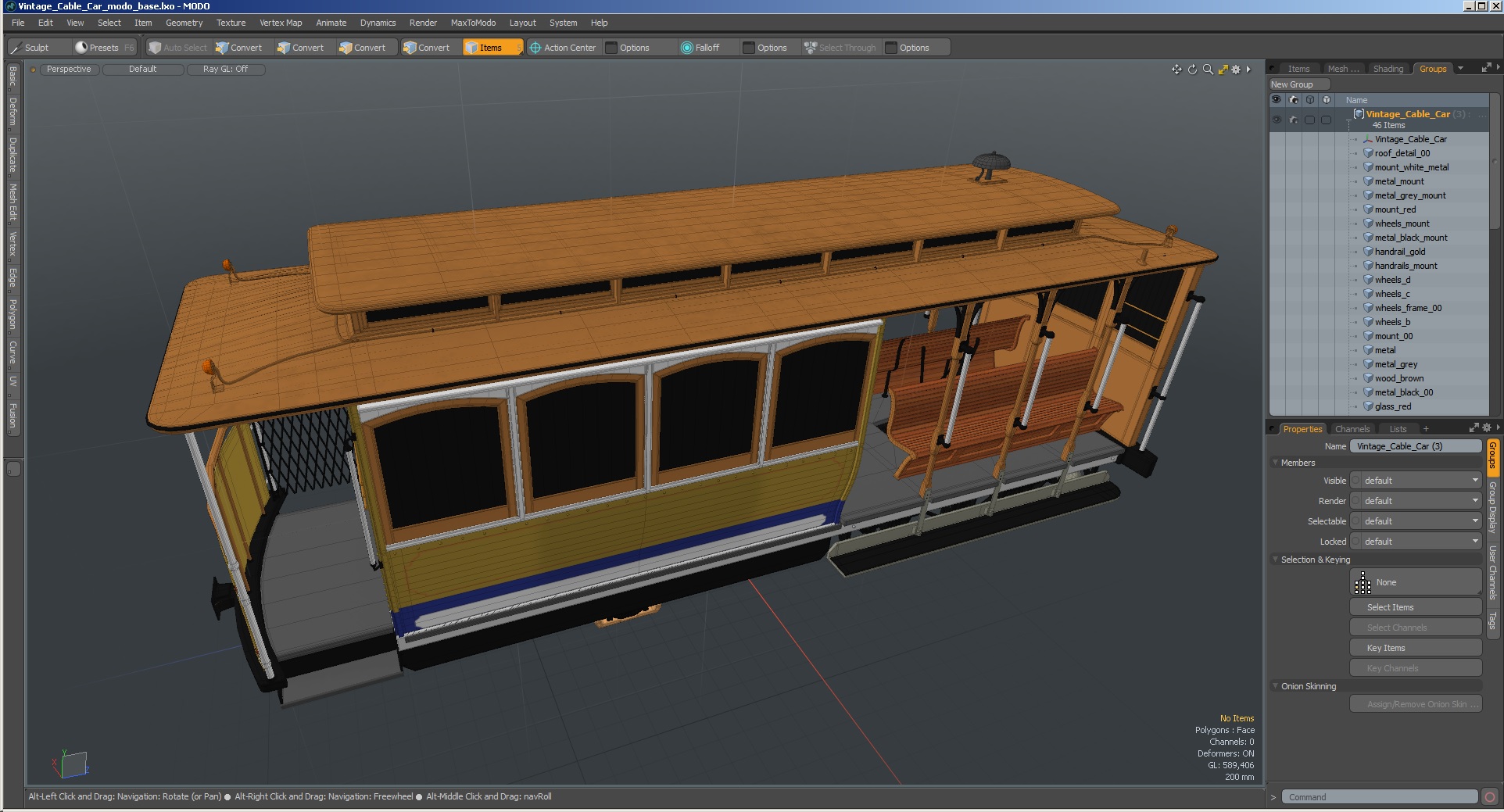 Vintage Cable Car 3D