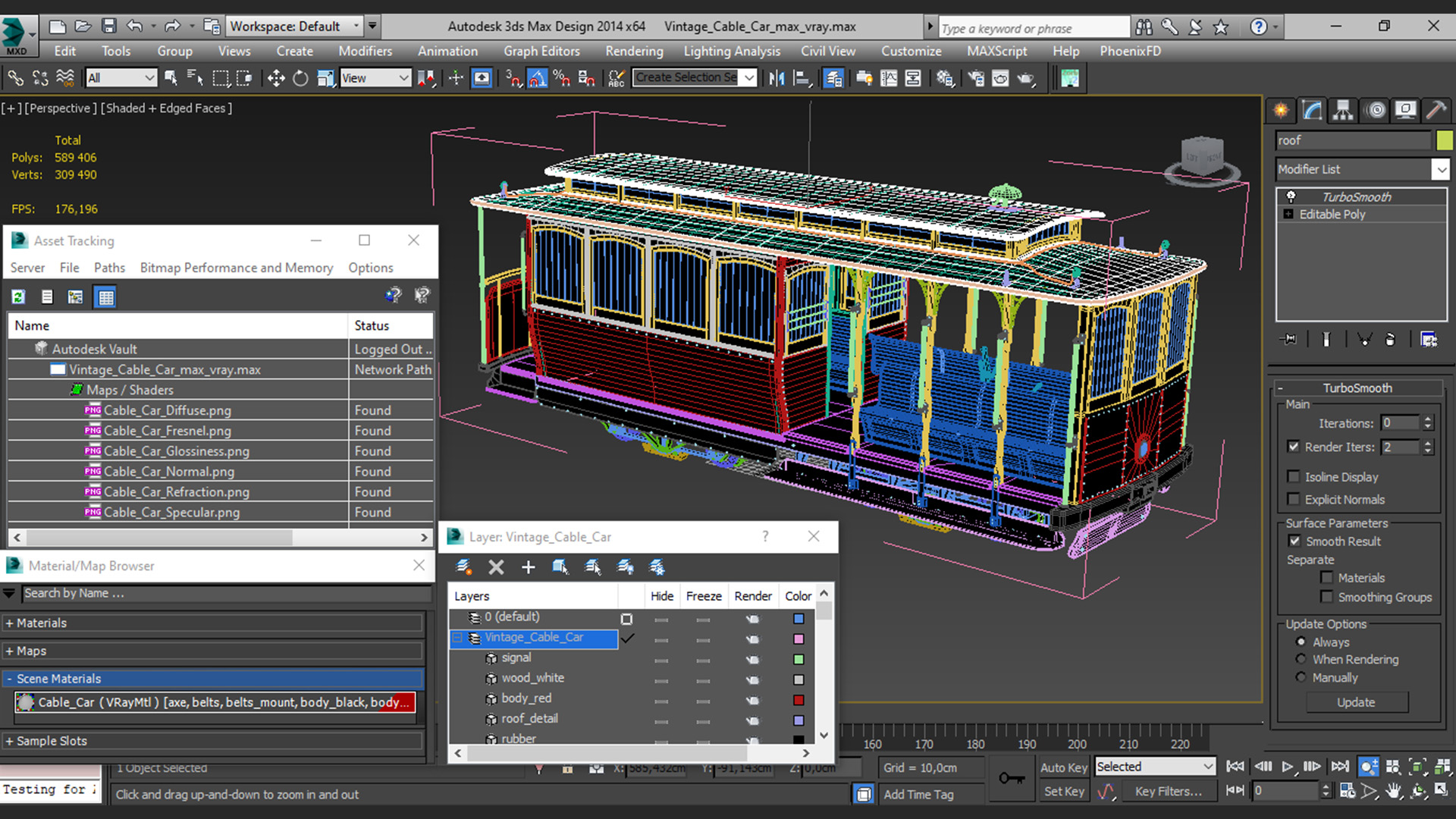 Vintage Cable Car 3D
