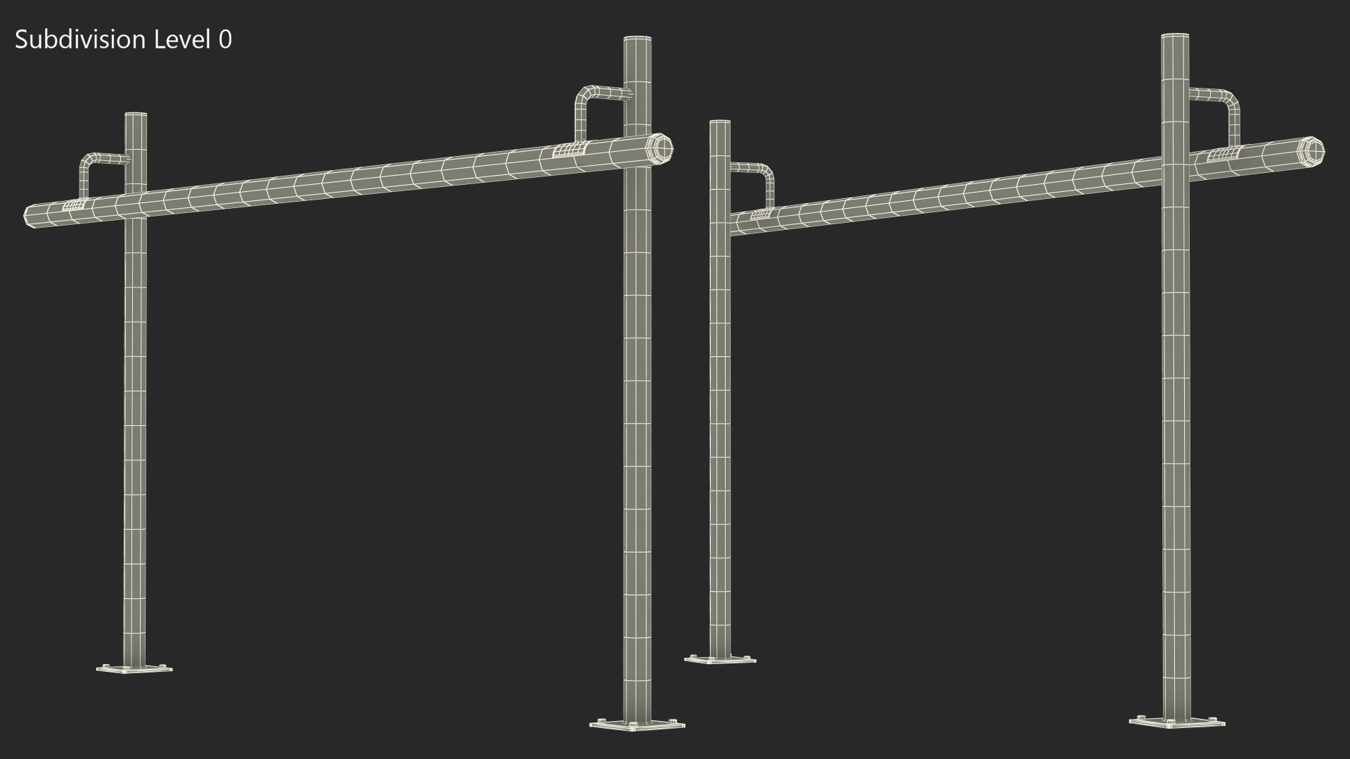 3D Floor Mounted Ballet Barre