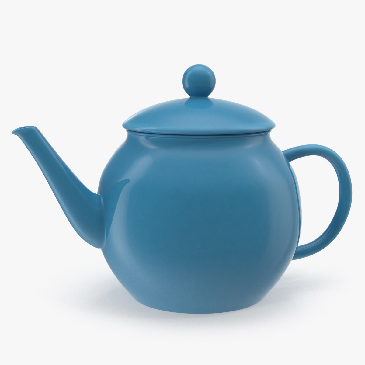 Blue Classic Ceramic Teapot, view 3