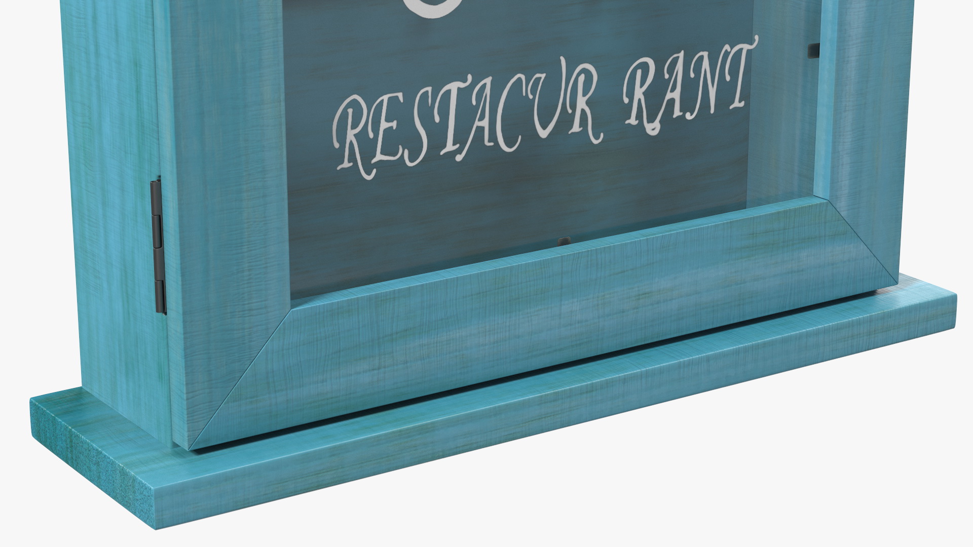3D Pastoral Style Wooden Key Holder Box Blue