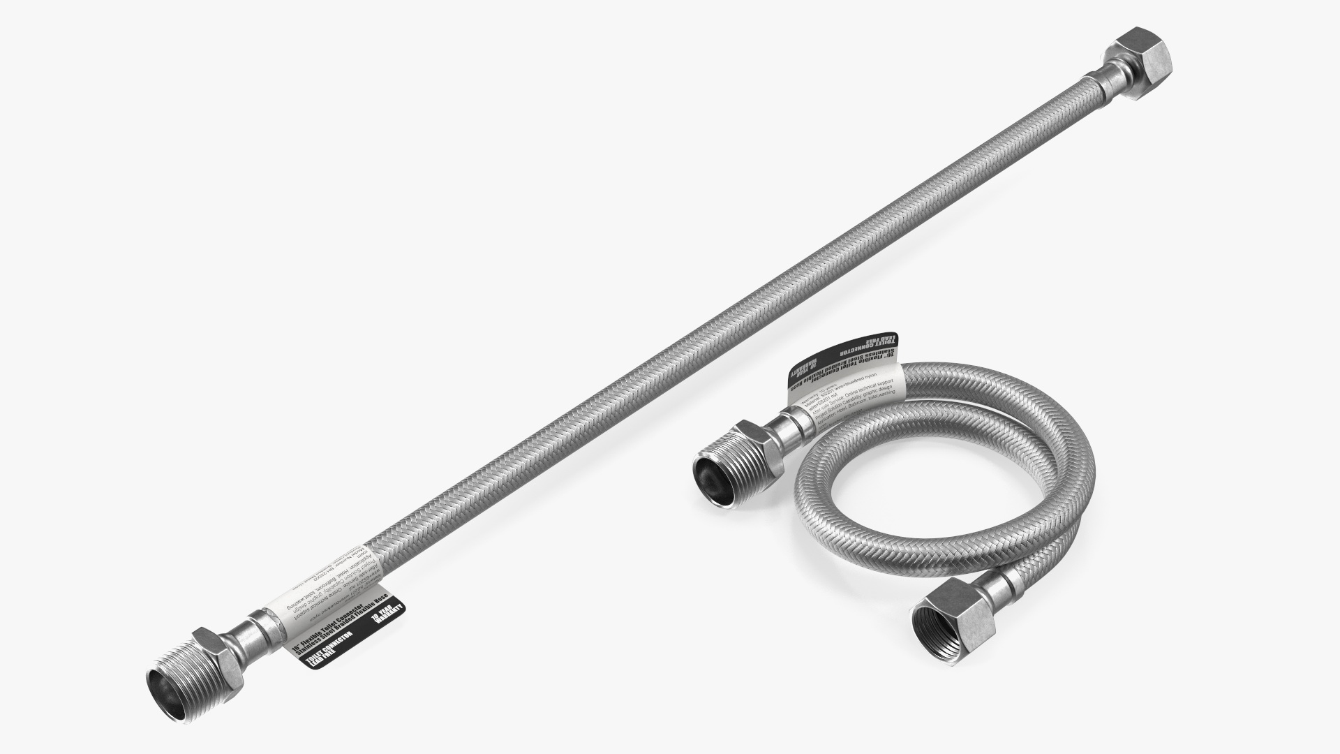 3D model Toilet Water Supply Reinforced Hose Set 40cm Monochrome