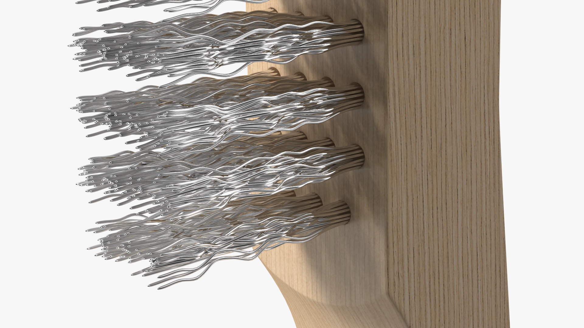 3D model Wooden Handle Steel Wire Brush