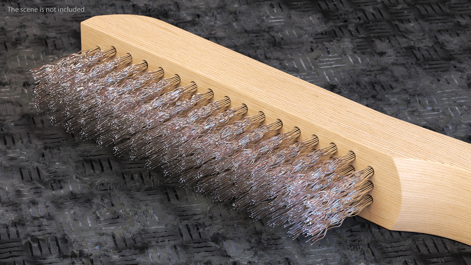 3D model Wooden Handle Steel Wire Brush
