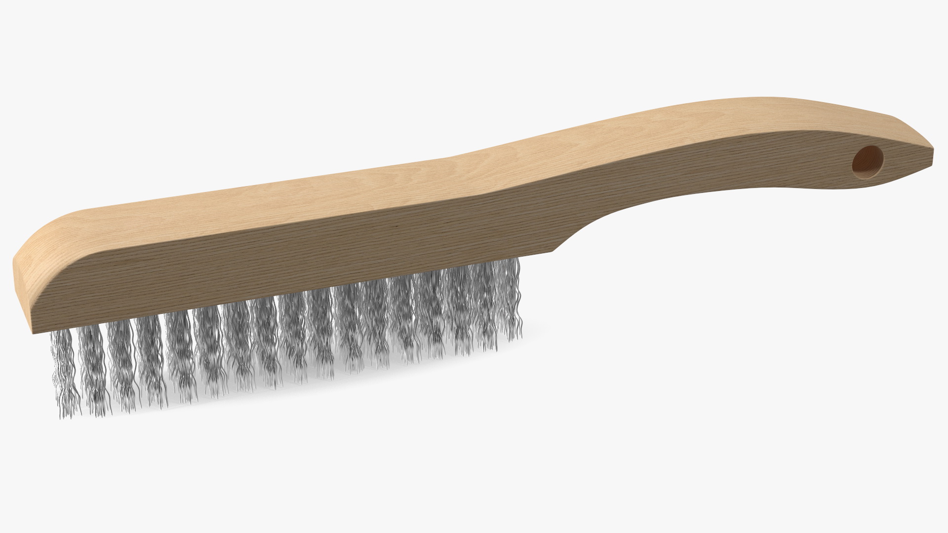 3D model Wooden Handle Steel Wire Brush