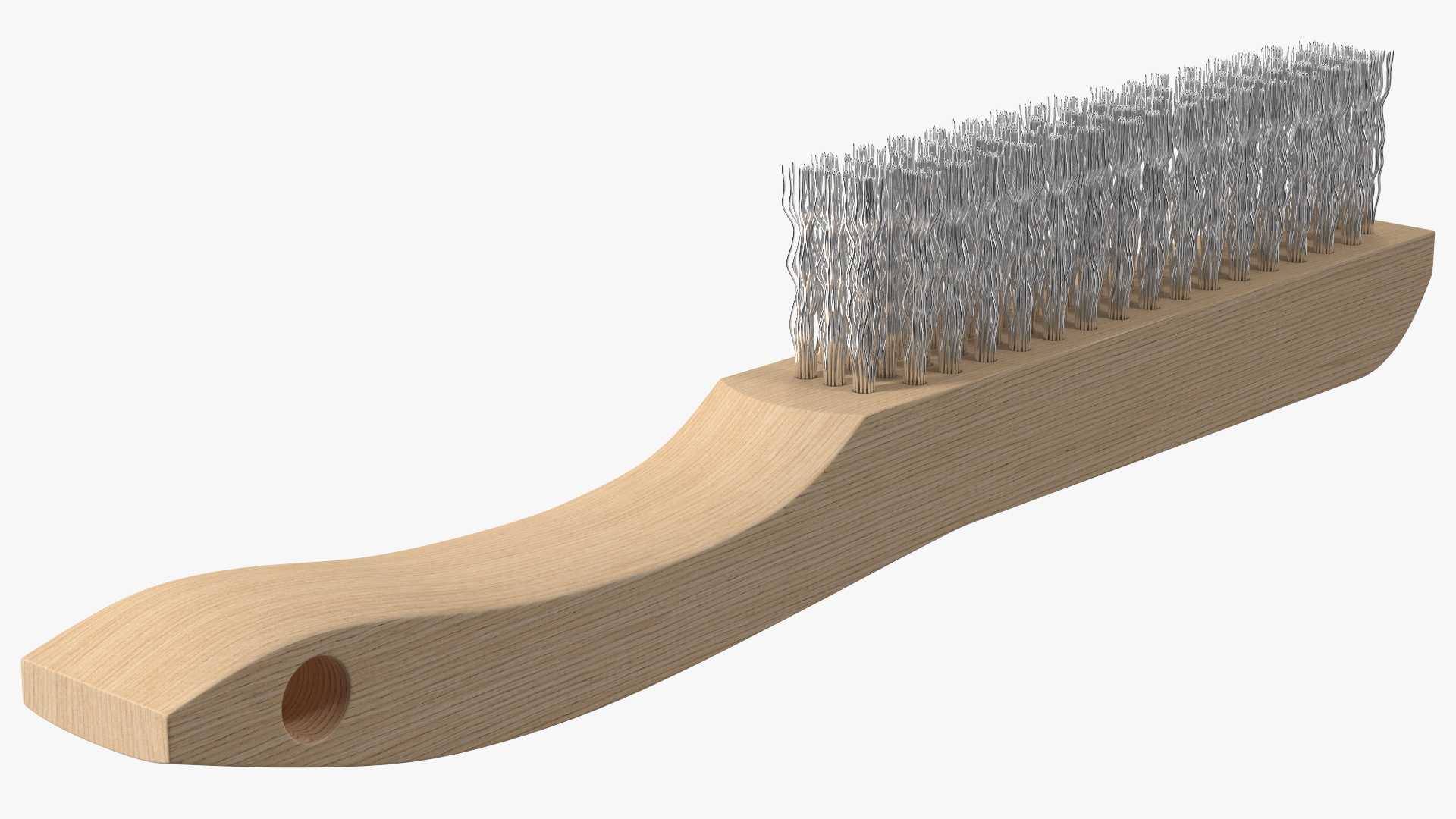 3D model Wooden Handle Steel Wire Brush