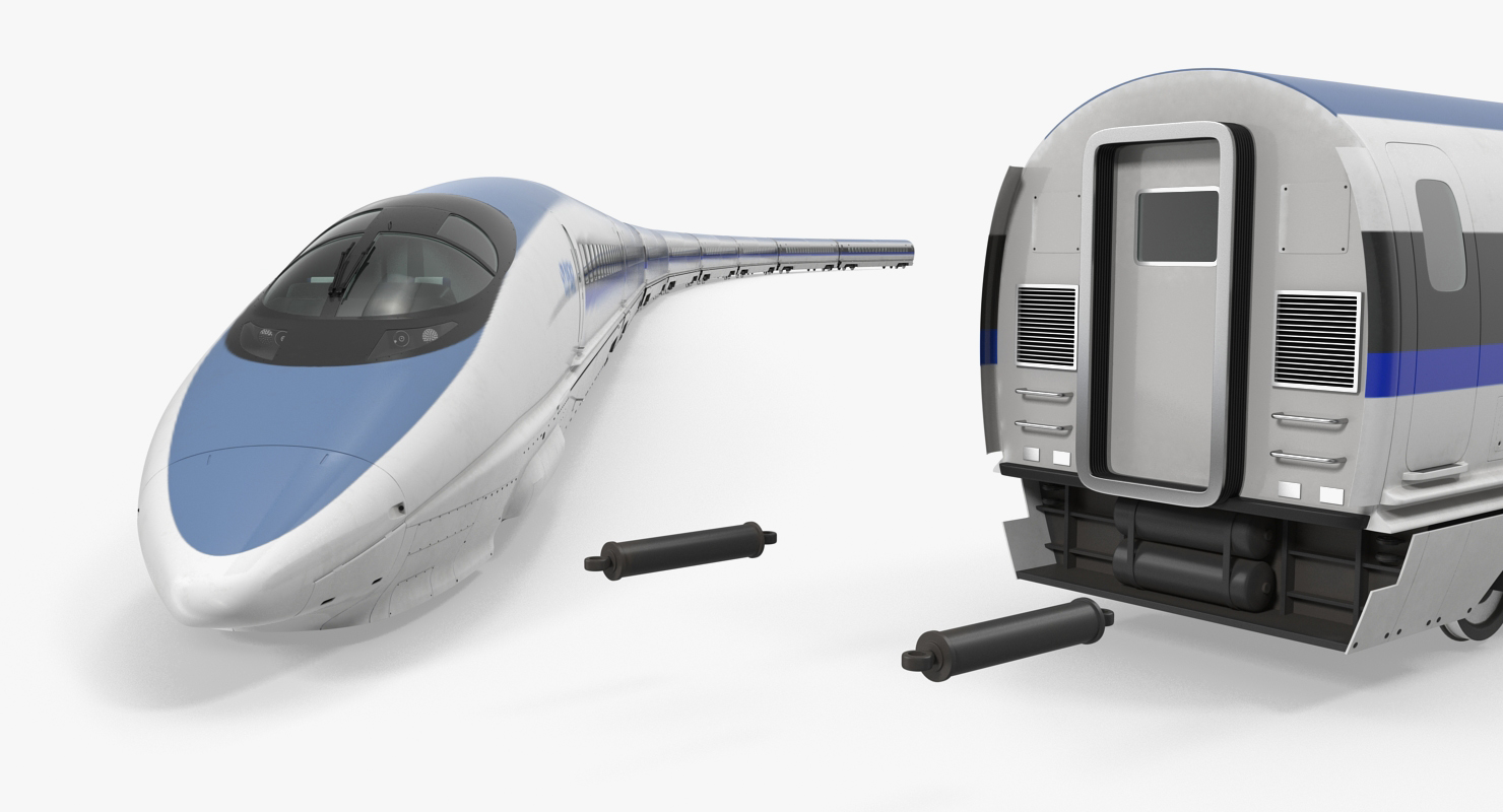 3D High Speed Train Shinkansen 500