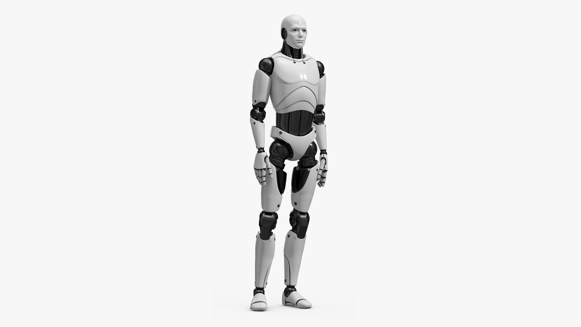 3D model Sci Fi Humanoid Male Robot Standing Pose