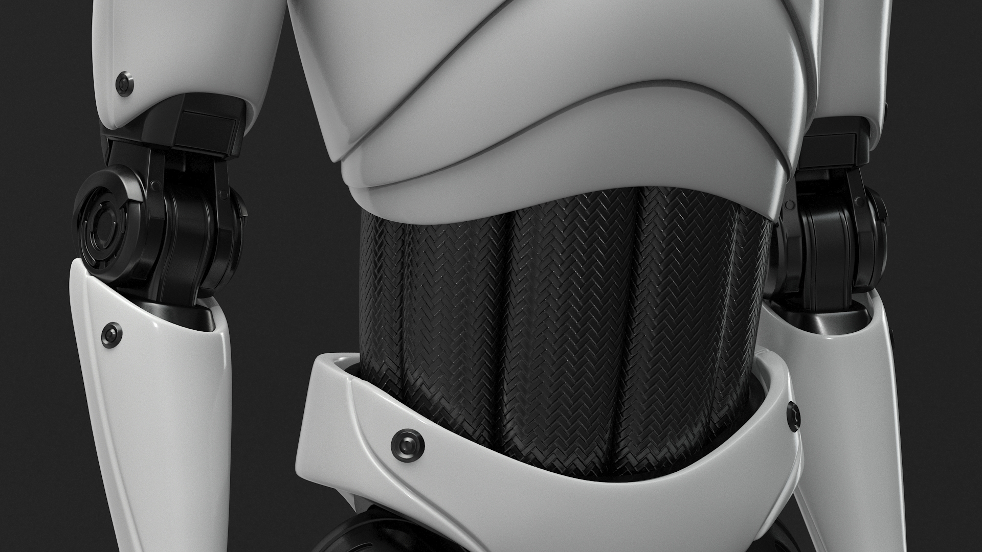 3D model Sci Fi Humanoid Male Robot Standing Pose