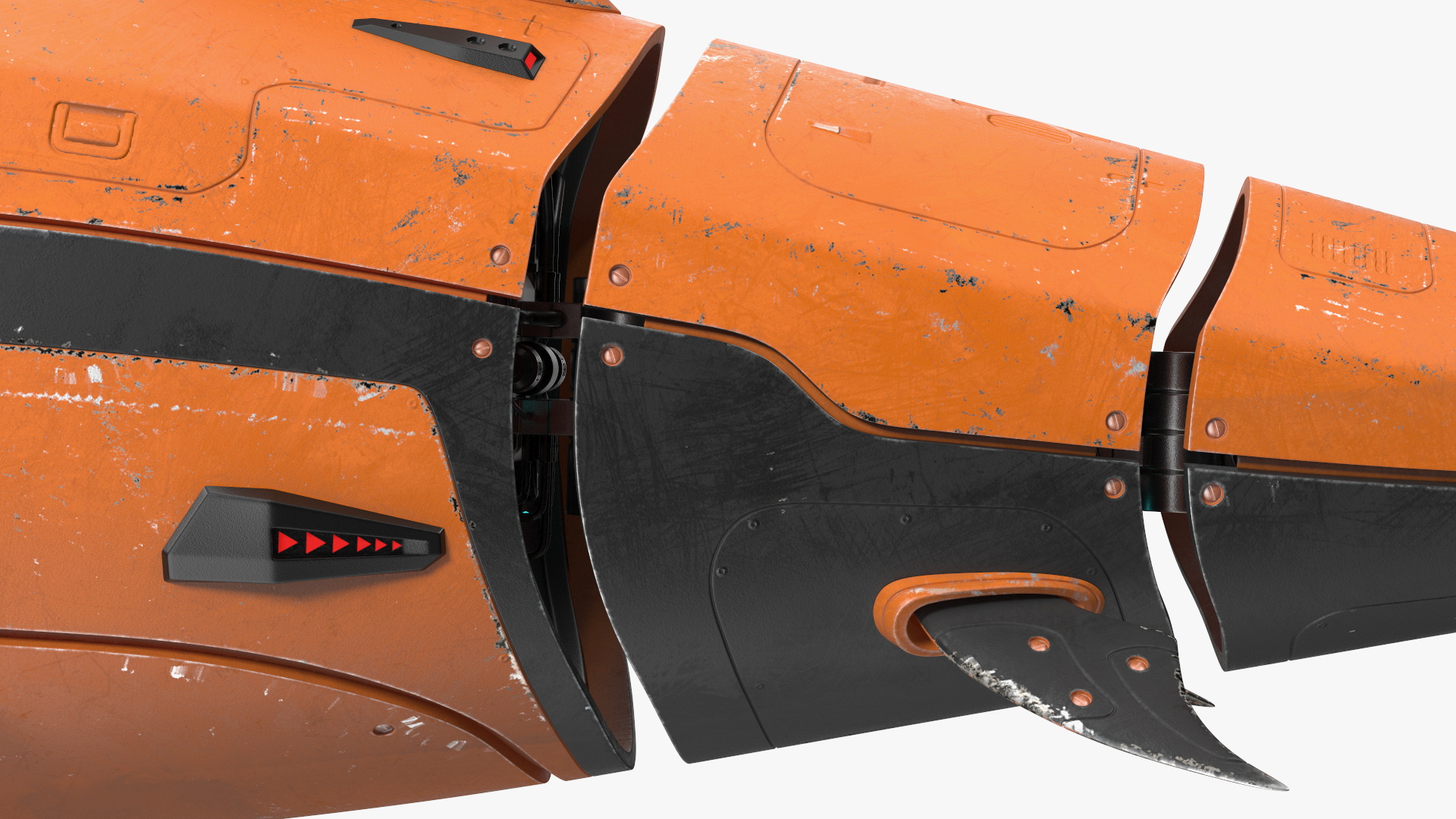 3D Shark Robot Orange model