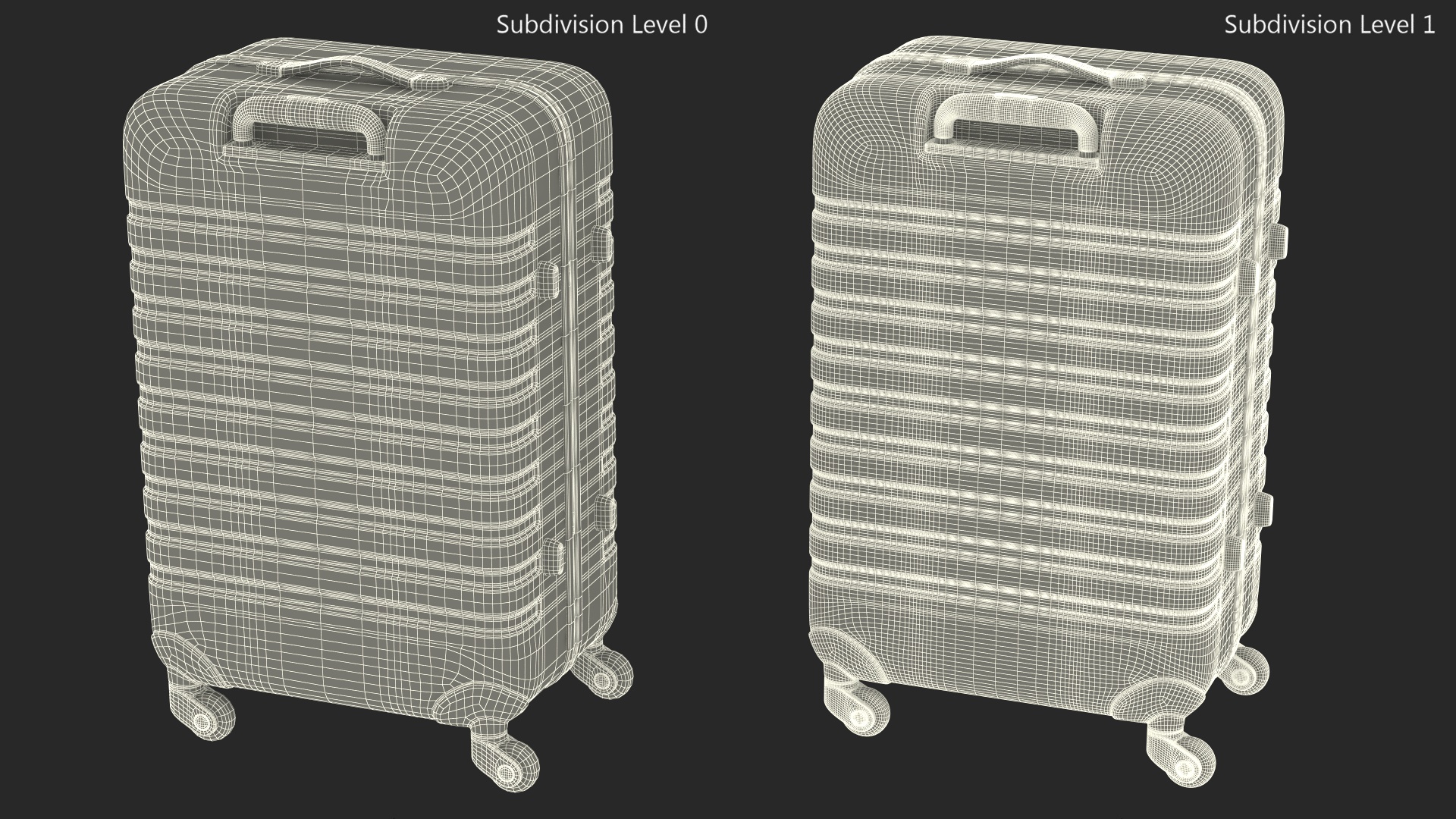 3D Hard Shell Rolling Luggage