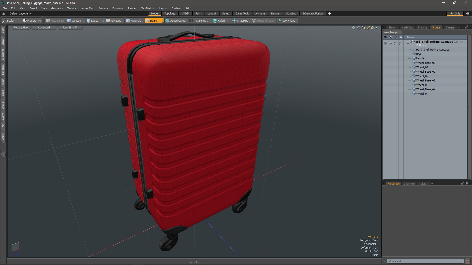 3D Hard Shell Rolling Luggage