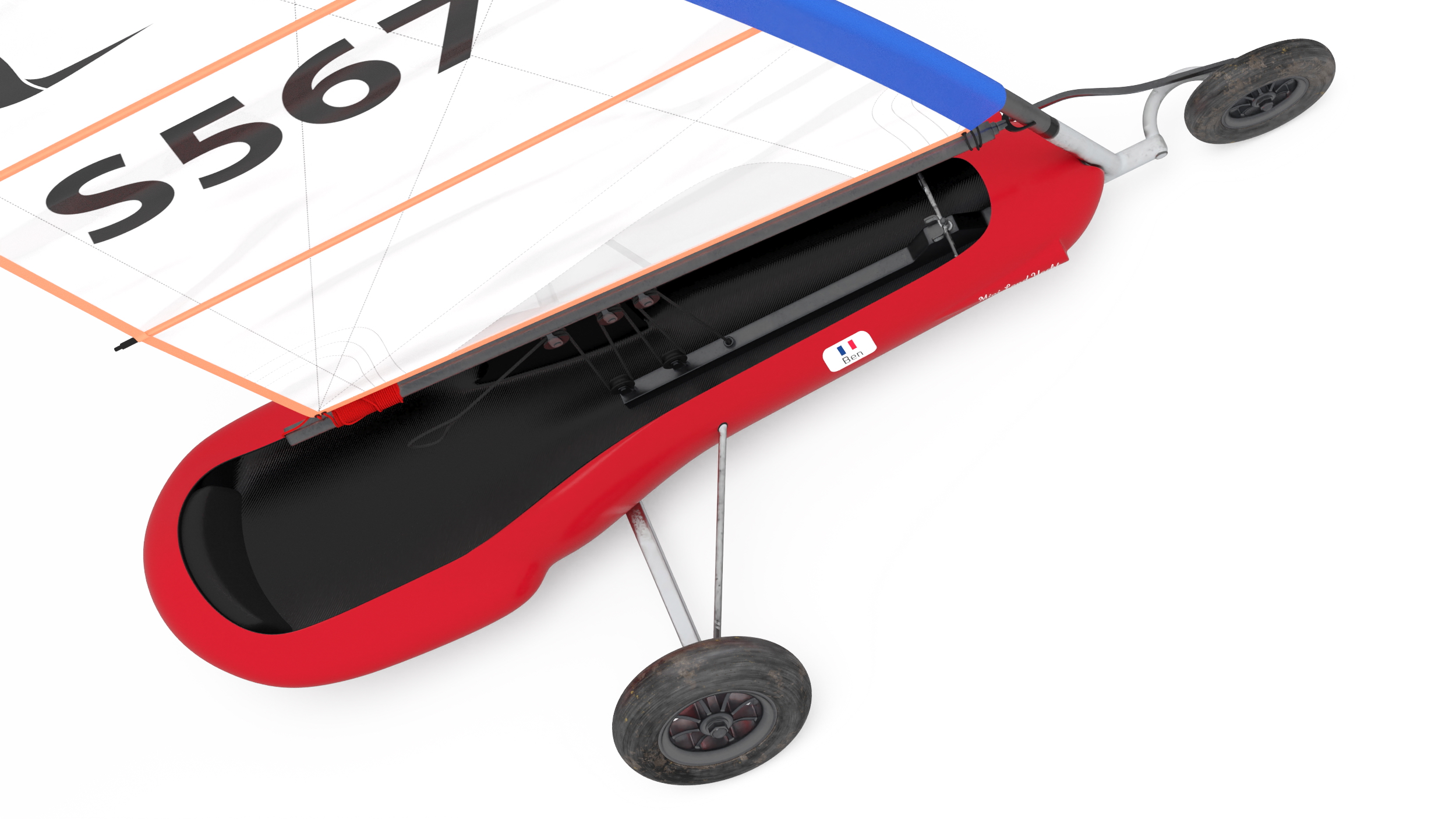 Land Mini Yacht Rigged 3D