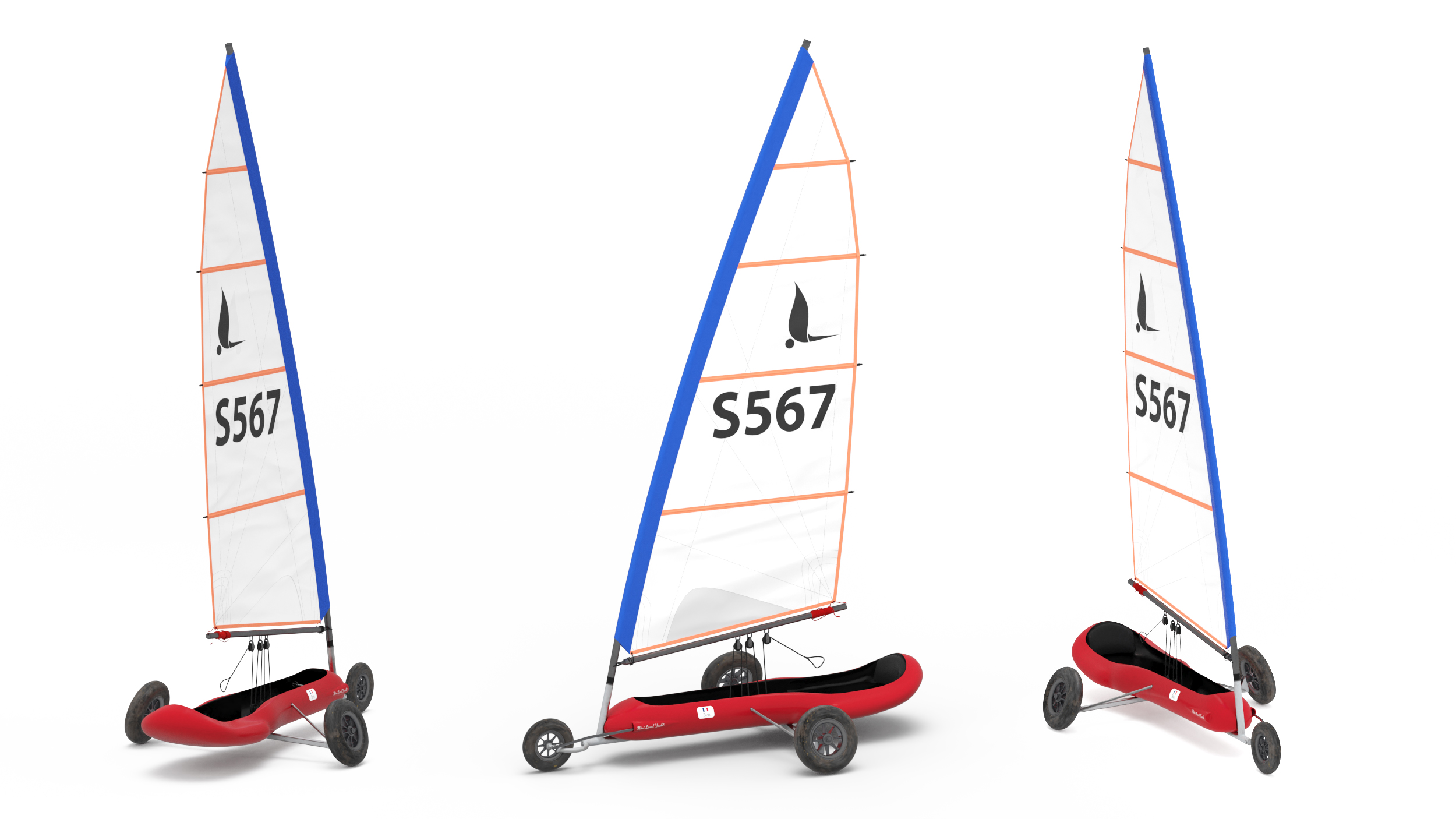 Land Mini Yacht Rigged 3D