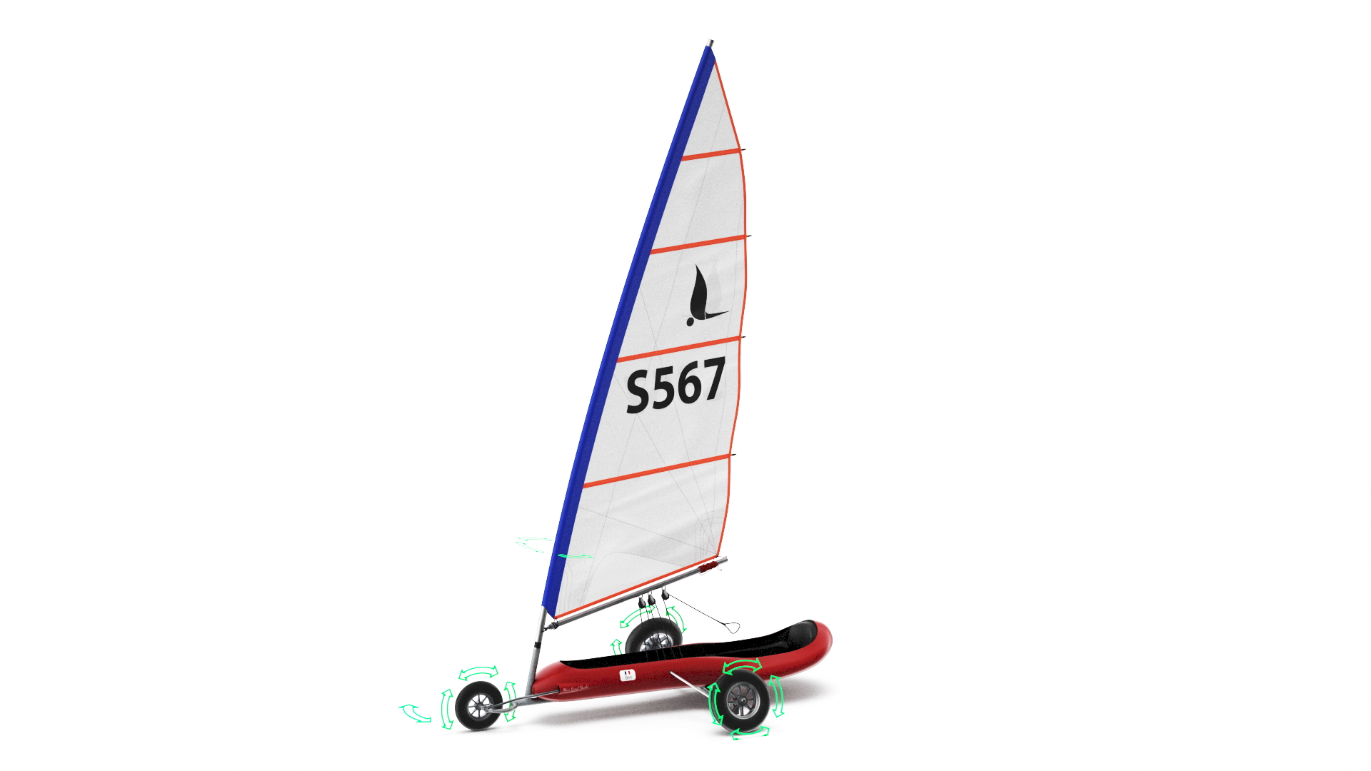 Land Mini Yacht Rigged 3D