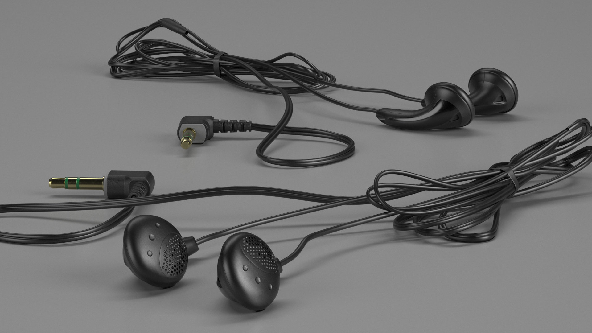 3D Vintage Wired In-Ear Headphones