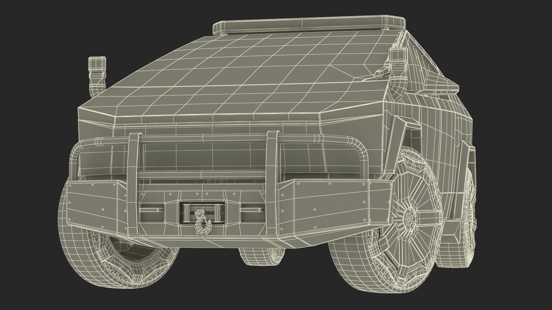 Tesla Cybertruck NYPD Rigged for Cinema 4D 3D