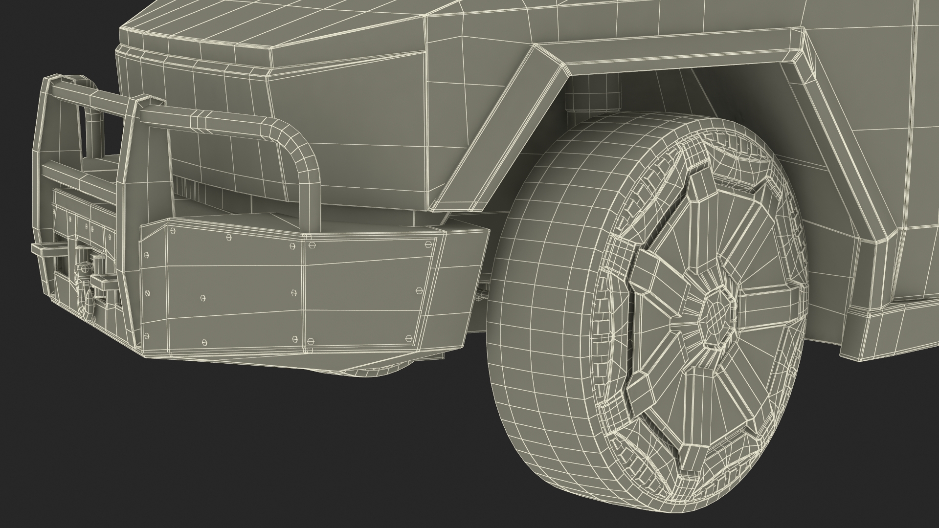 Tesla Cybertruck NYPD Rigged for Cinema 4D 3D