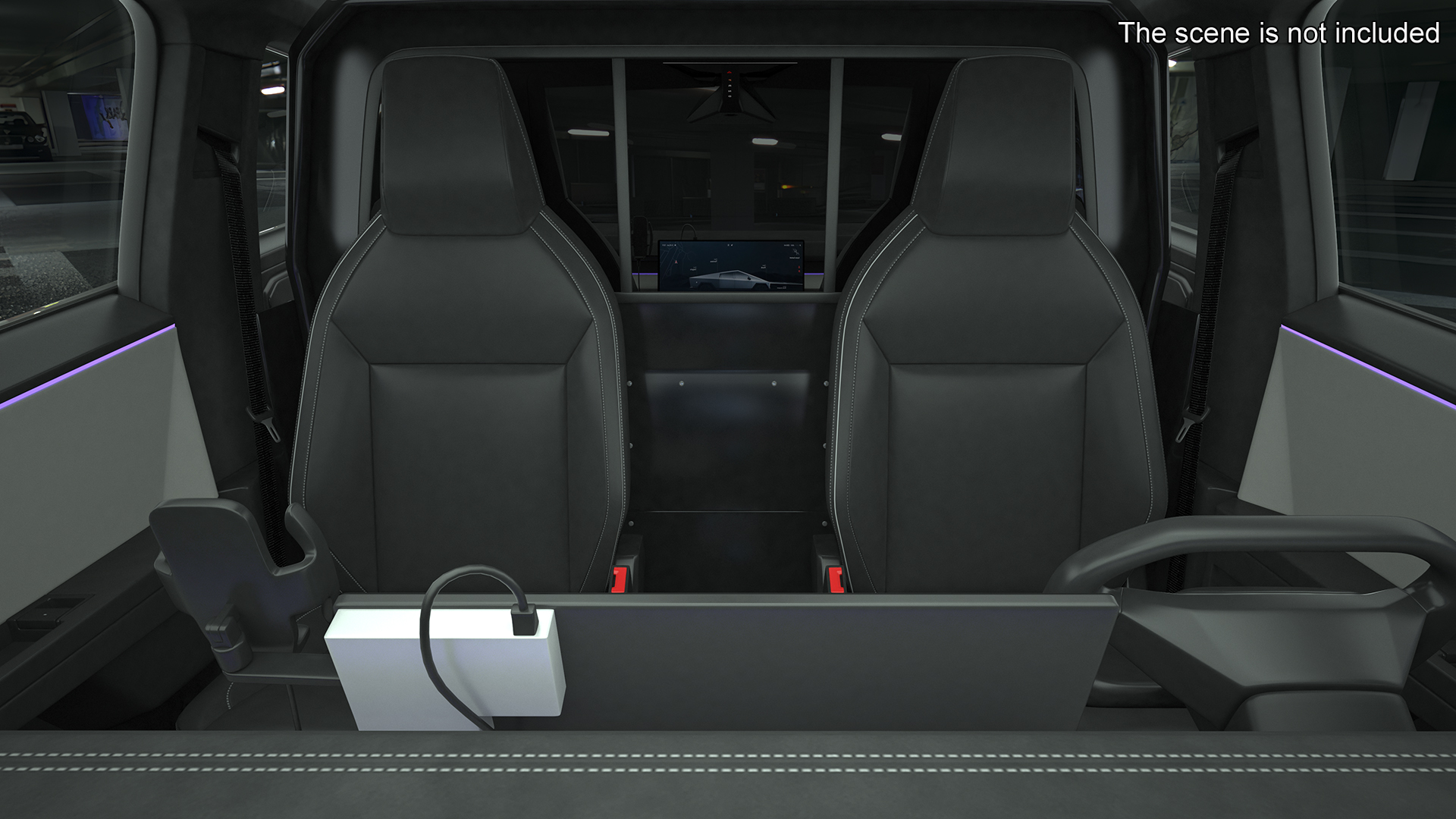 Tesla Cybertruck NYPD Rigged for Cinema 4D 3D