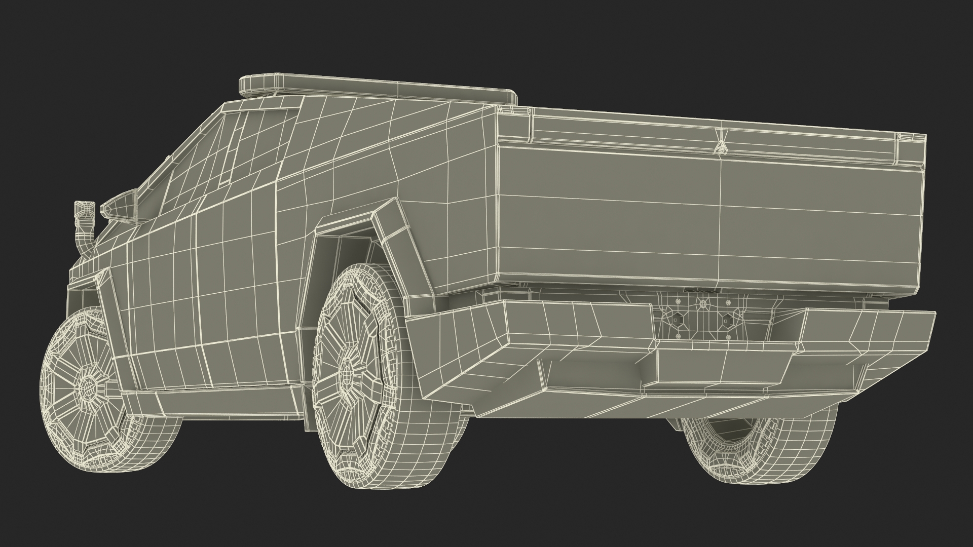 Tesla Cybertruck NYPD Rigged for Cinema 4D 3D