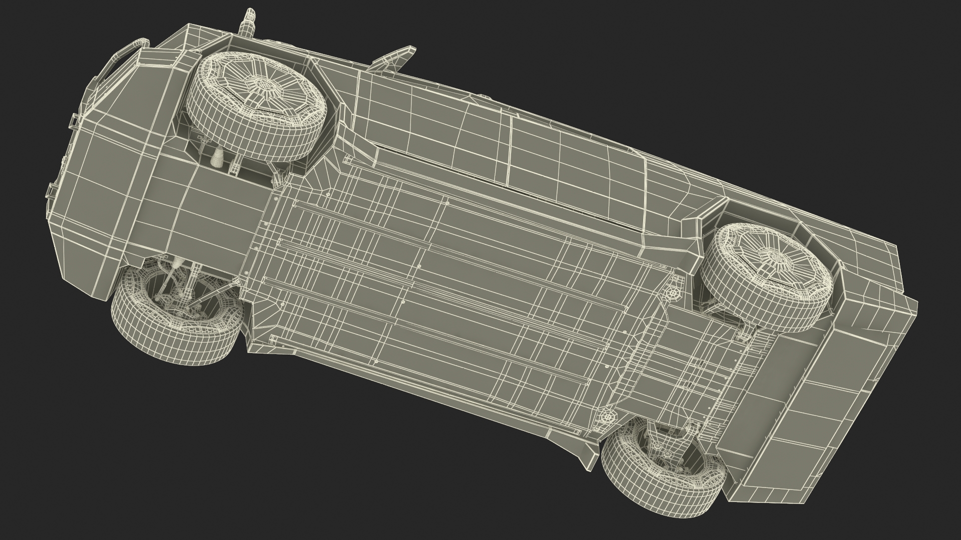 Tesla Cybertruck NYPD Rigged for Cinema 4D 3D
