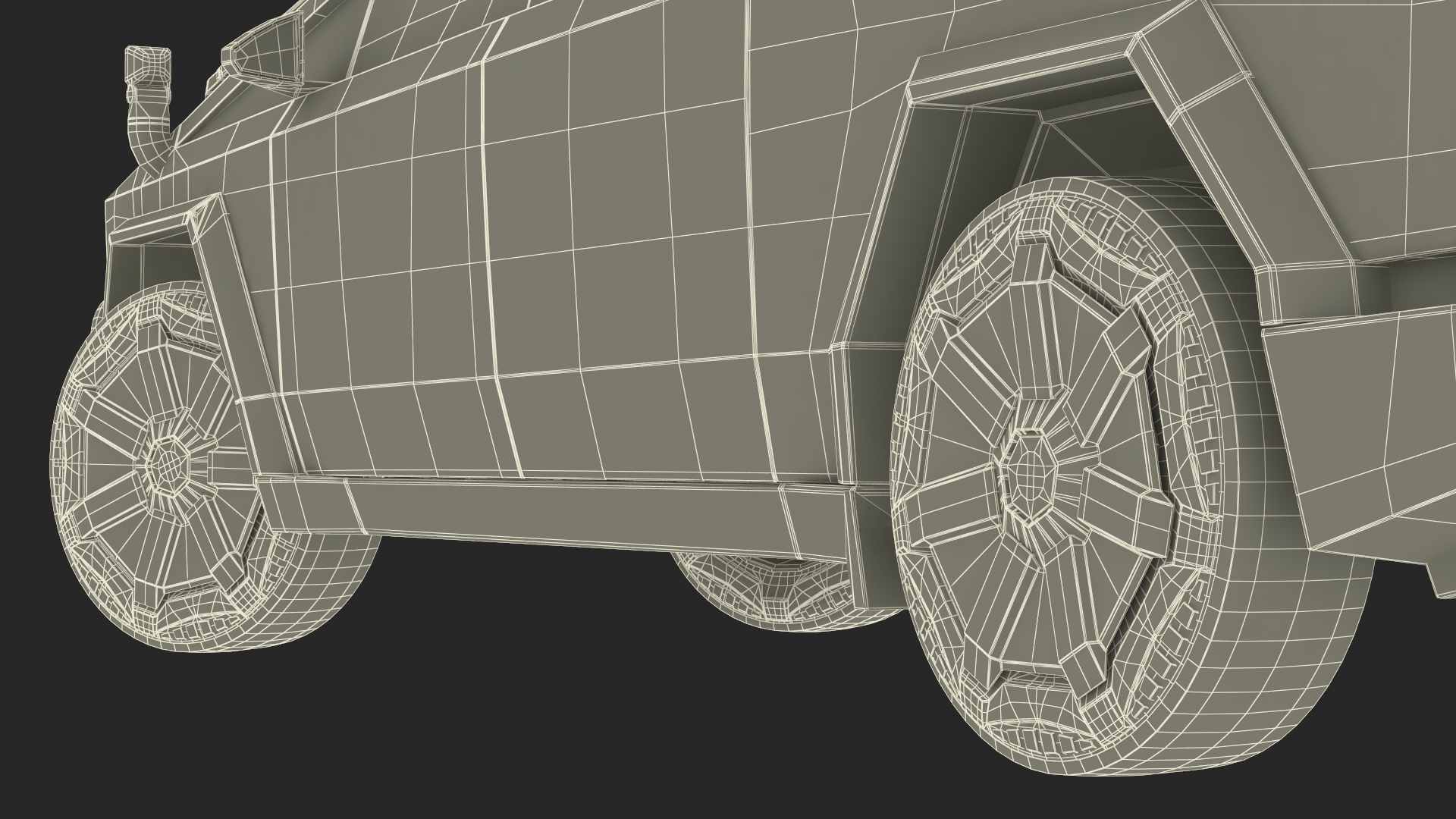 Tesla Cybertruck NYPD Rigged for Cinema 4D 3D