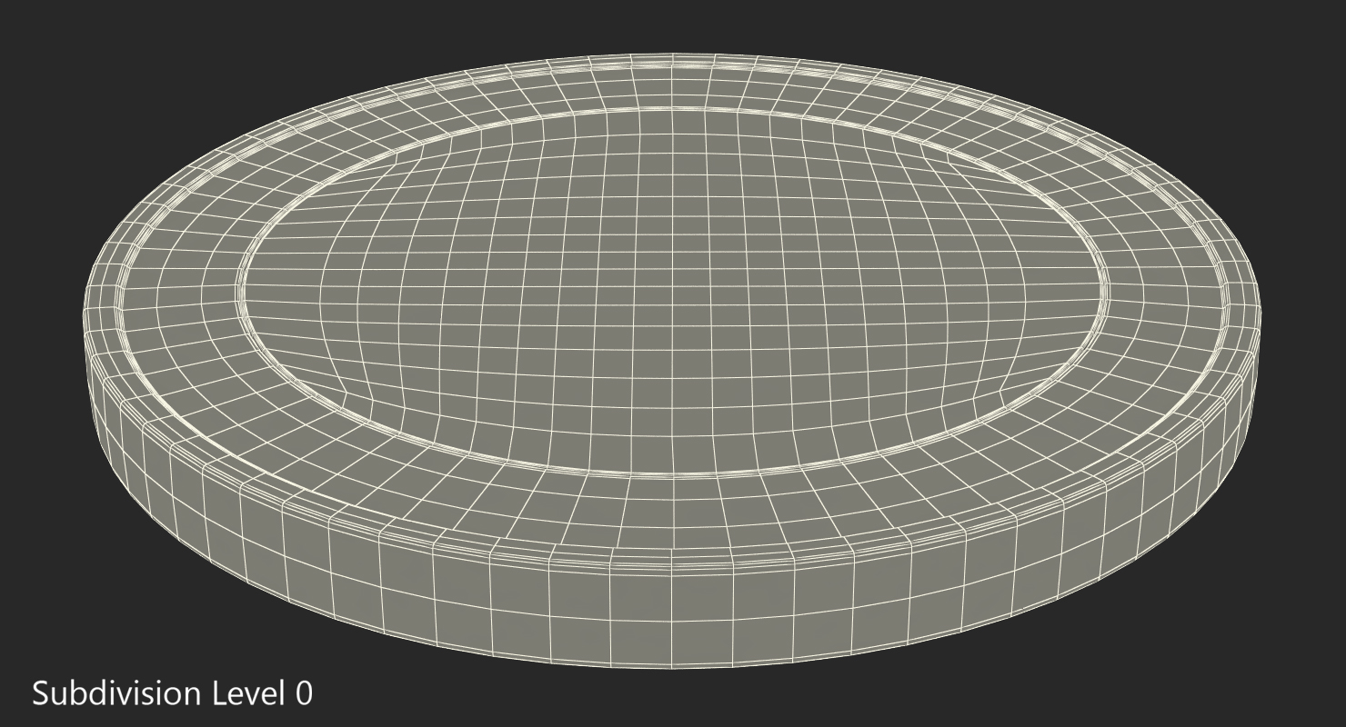 3D Two Pounds British Coin model
