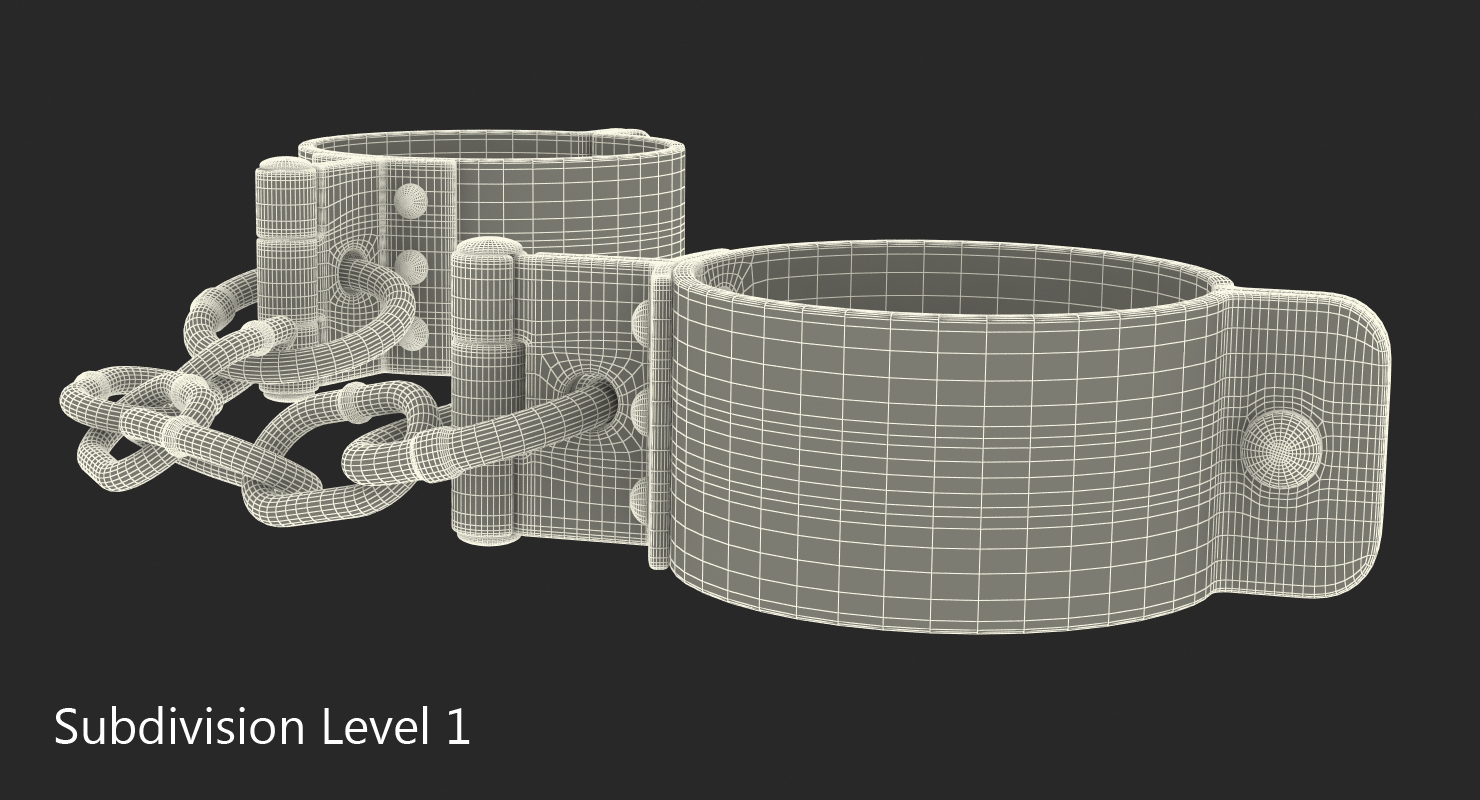 Old Prisoners Shackles 3D