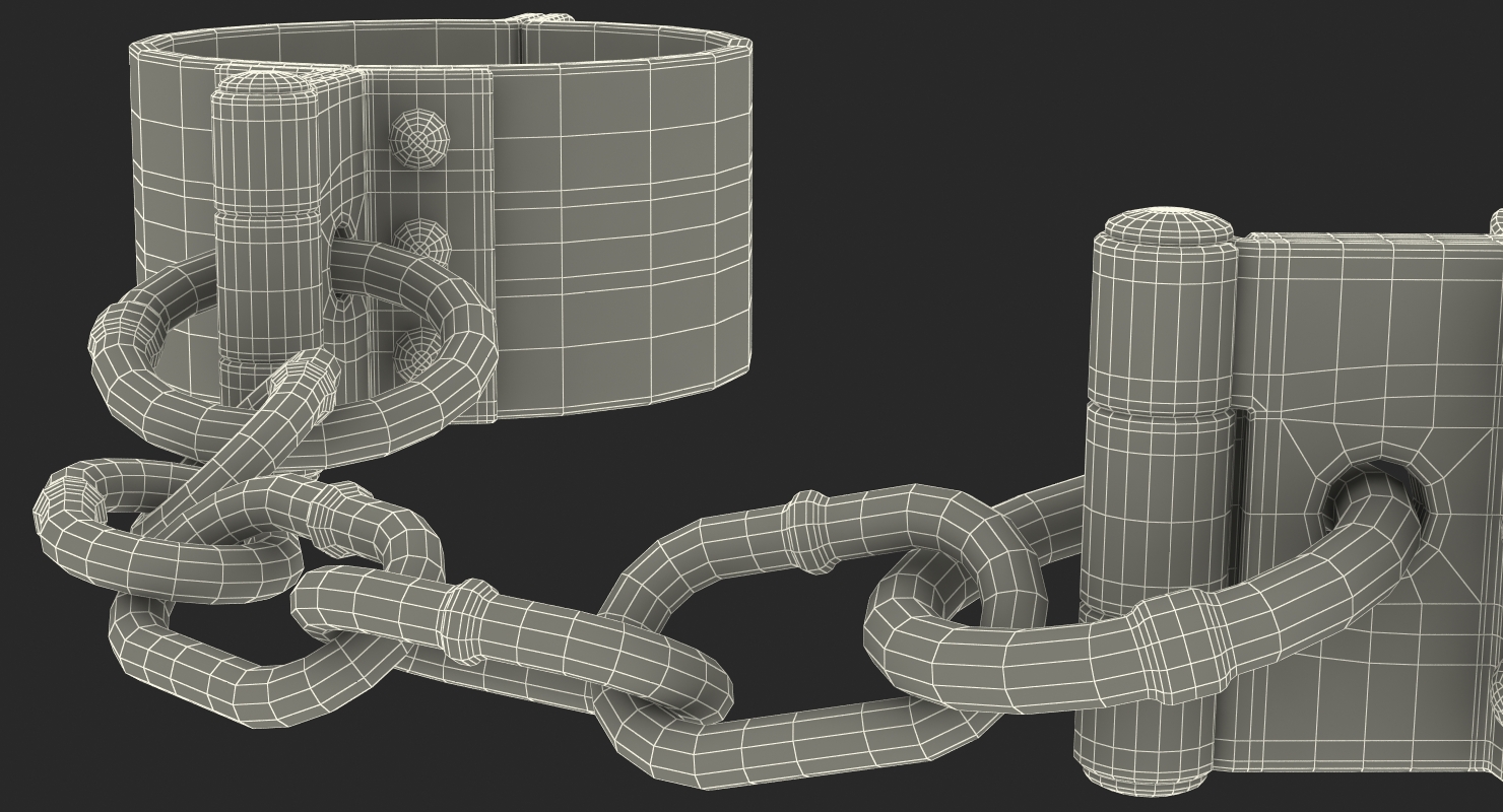 Old Prisoners Shackles 3D