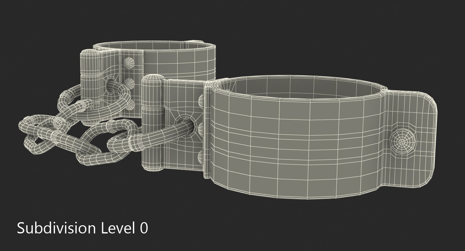 Old Prisoners Shackles 3D