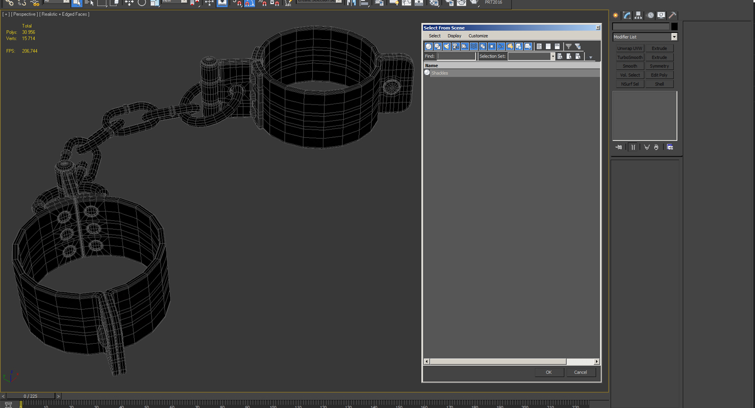 Old Prisoners Shackles 3D