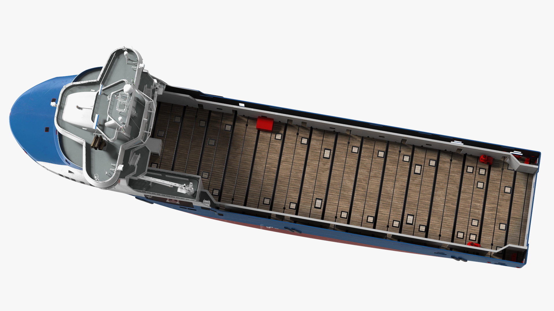 3D Handling Tug Vessel with Arthropod 600 Subsea Pipeline Trencher model